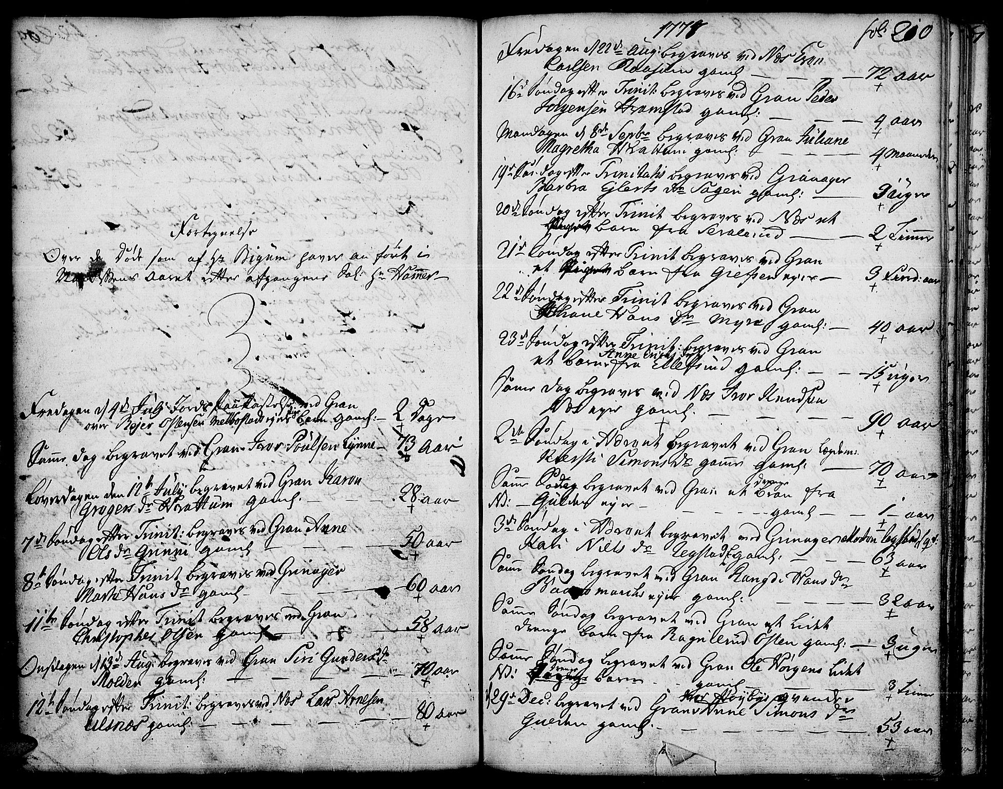 Gran prestekontor, SAH/PREST-112/H/Ha/Haa/L0005: Parish register (official) no. 5, 1776-1788, p. 210