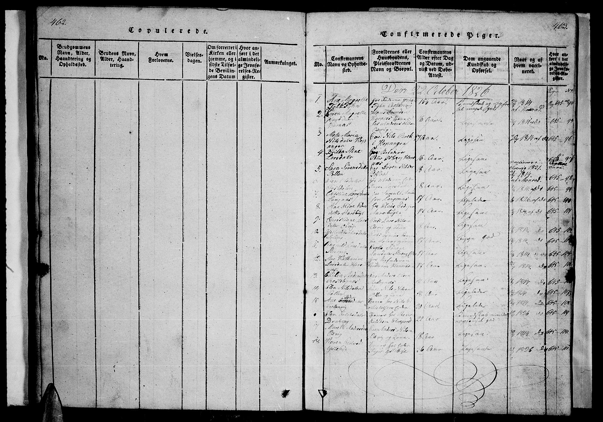 Lyngen sokneprestembete, SATØ/S-1289/H/He/Heb/L0001klokker: Parish register (copy) no. 1, 1826-1838, p. 463
