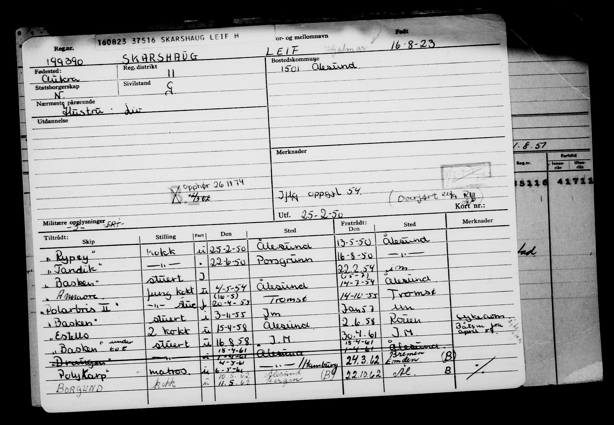 Direktoratet for sjømenn, AV/RA-S-3545/G/Gb/L0222: Hovedkort, 1923, p. 57