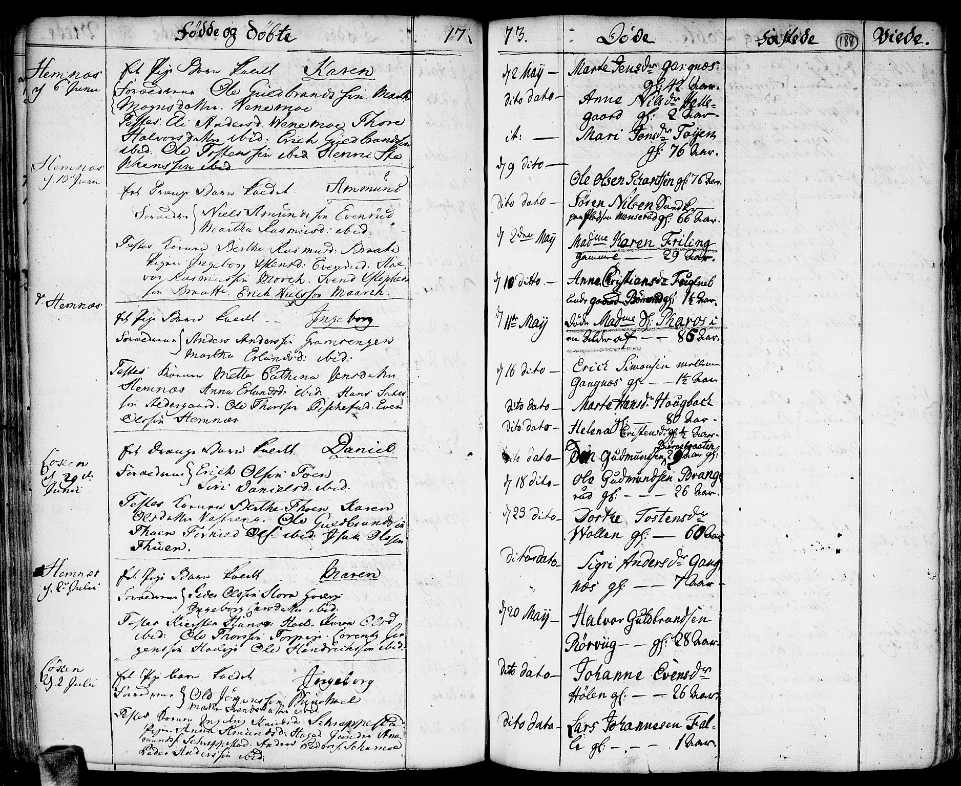 Høland prestekontor Kirkebøker, AV/SAO-A-10346a/F/Fa/L0004: Parish register (official) no. I 4, 1757-1780, p. 188