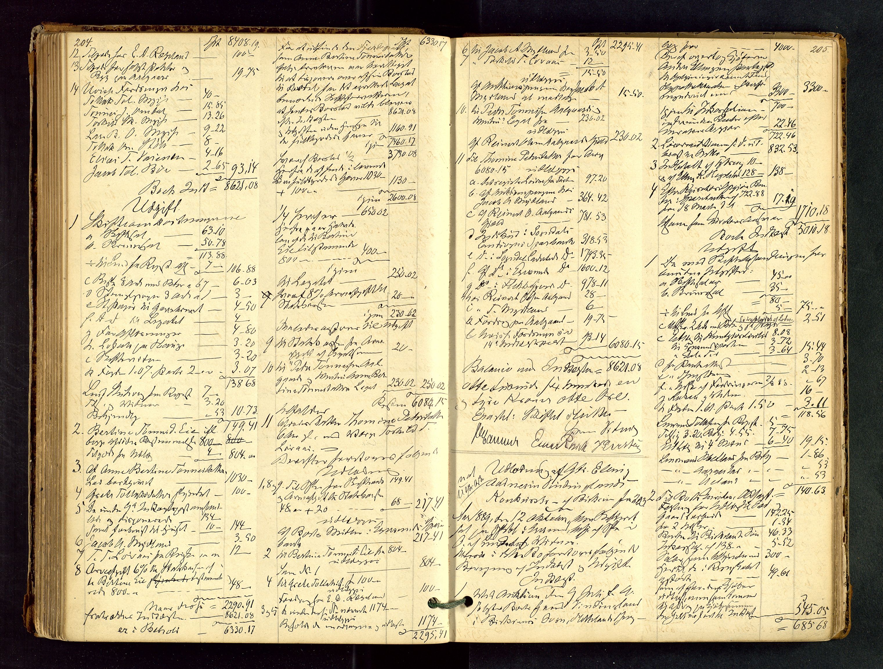 Dalane sorenskriveri, AV/SAST-A-100309/001/5/500/500BB/L0002: SKIFTEPROTOKOLL, 1881-1904, p. 204-205