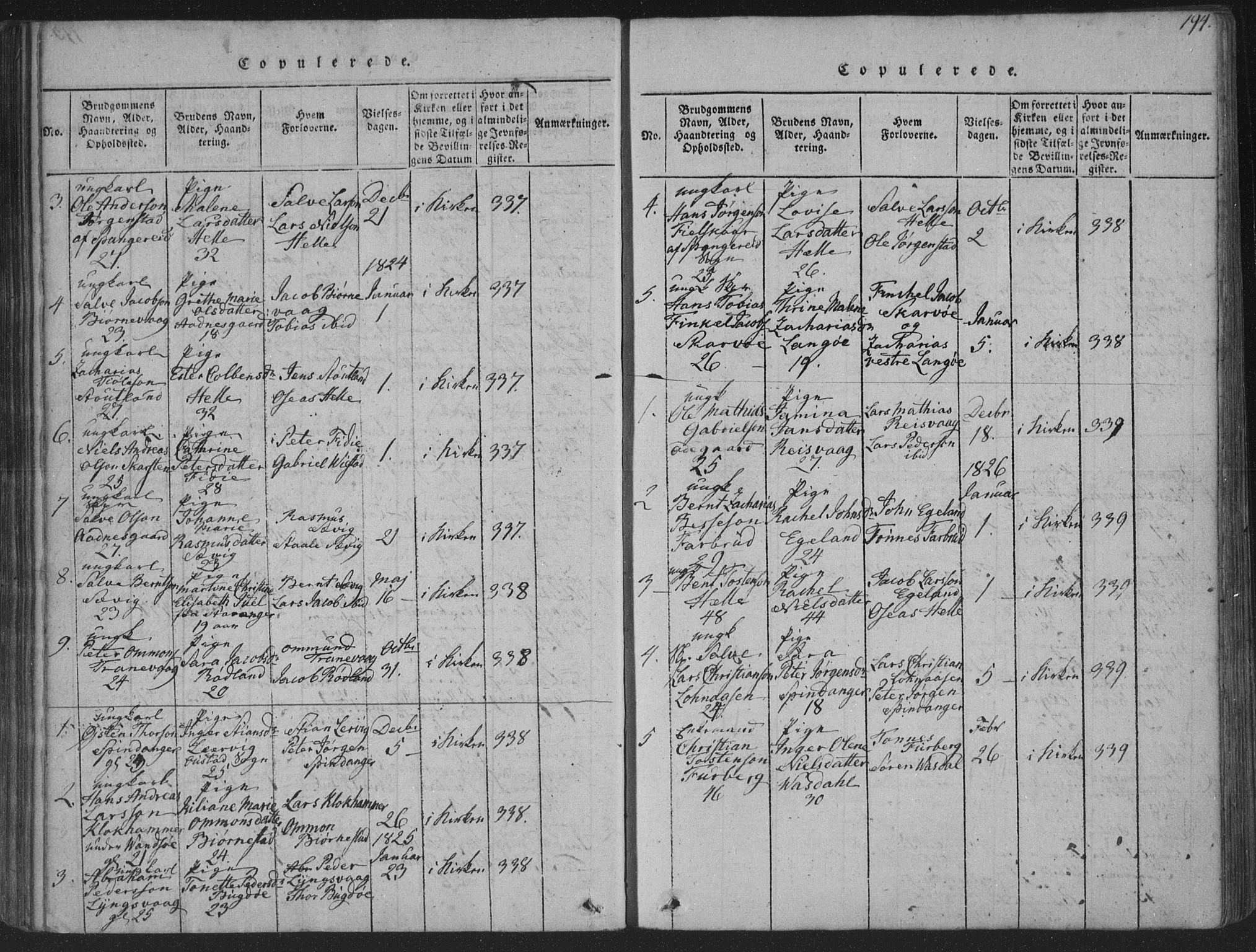 Herad sokneprestkontor, SAK/1111-0018/F/Fa/Fab/L0002: Parish register (official) no. A 2, 1816-1844, p. 194