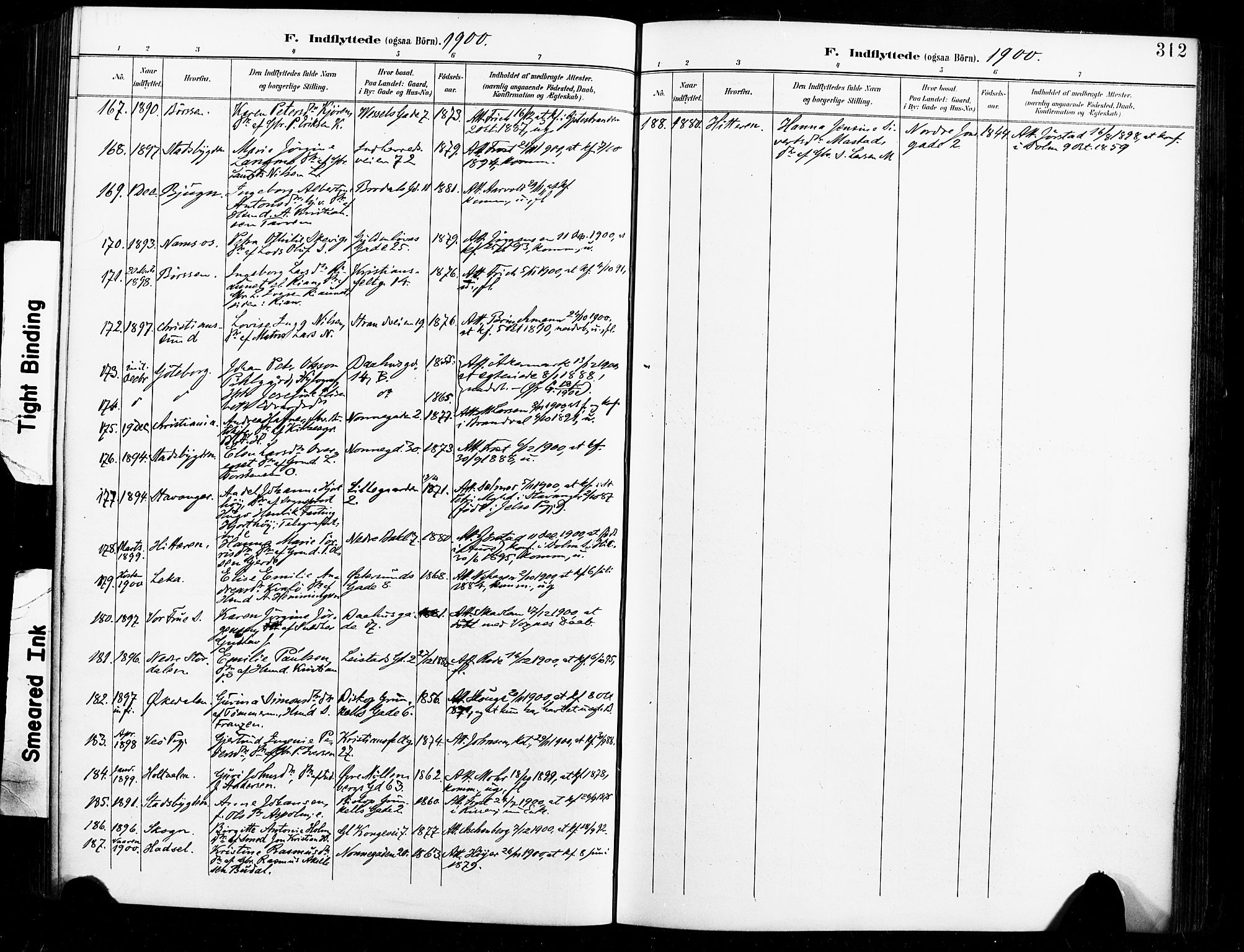 Ministerialprotokoller, klokkerbøker og fødselsregistre - Sør-Trøndelag, SAT/A-1456/604/L0198: Parish register (official) no. 604A19, 1893-1900, p. 312