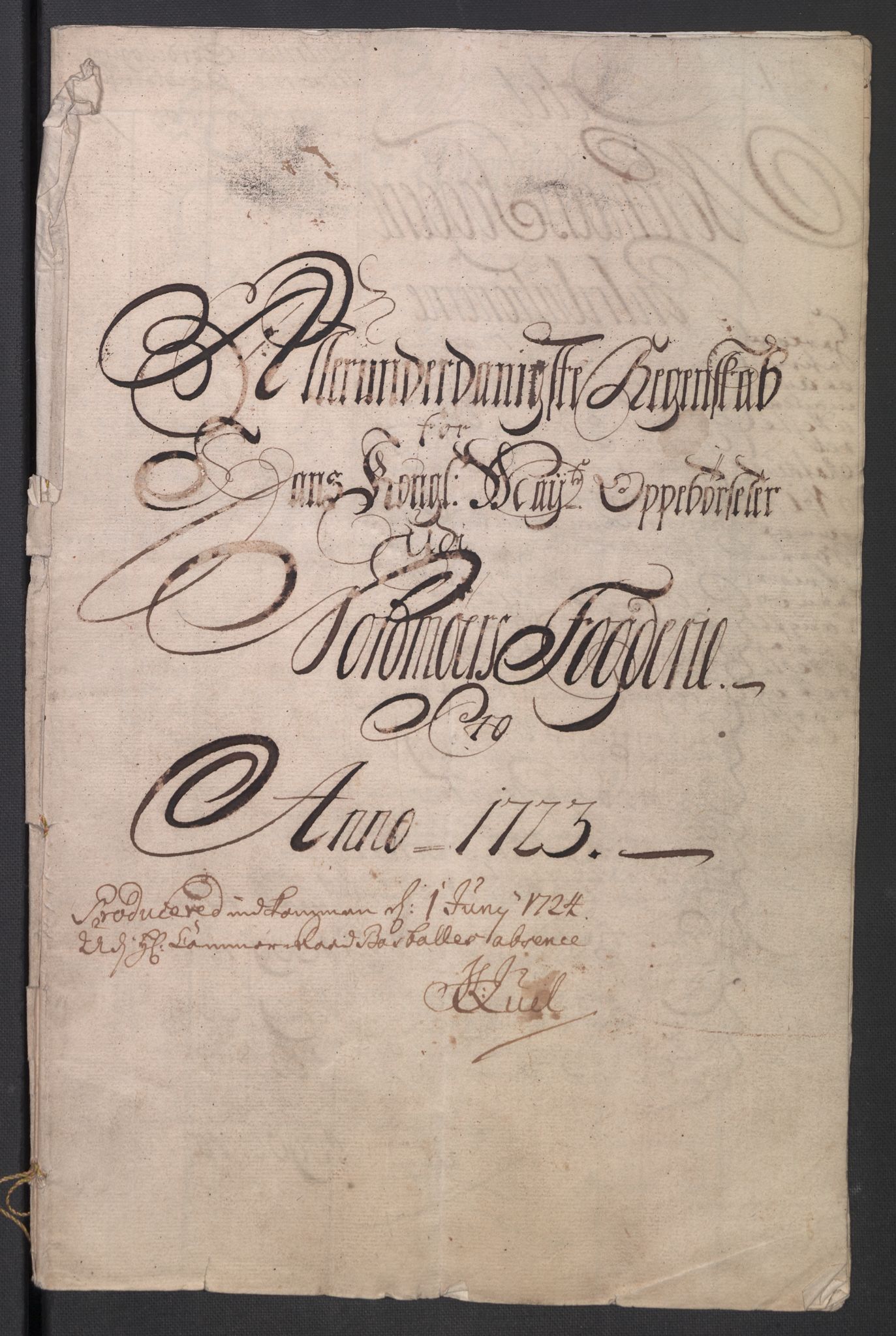 Rentekammeret inntil 1814, Reviderte regnskaper, Fogderegnskap, RA/EA-4092/R56/L3756: Fogderegnskap Nordmøre, 1723, p. 2