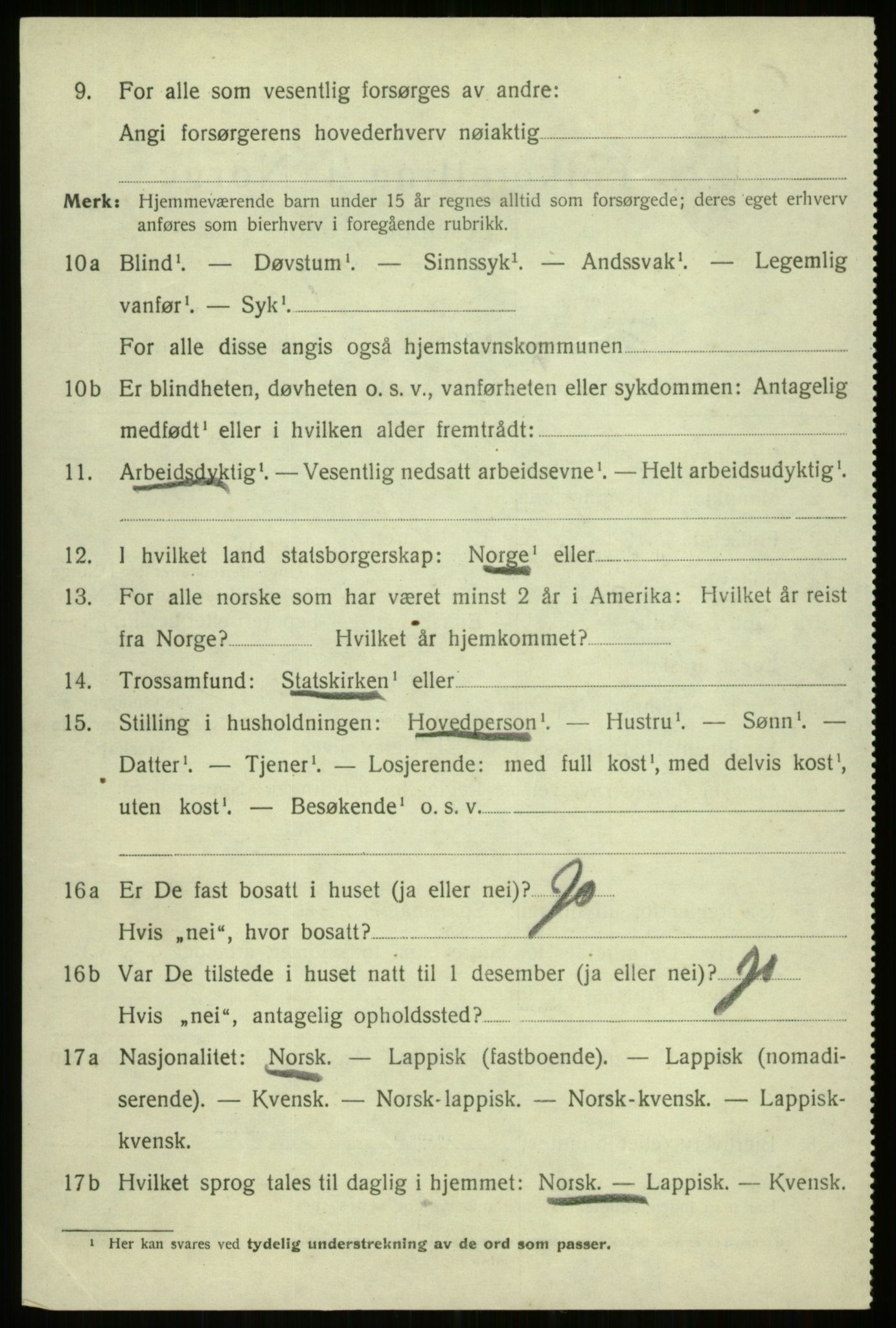 SATØ, 1920 census for Trondenes, 1920, p. 16015