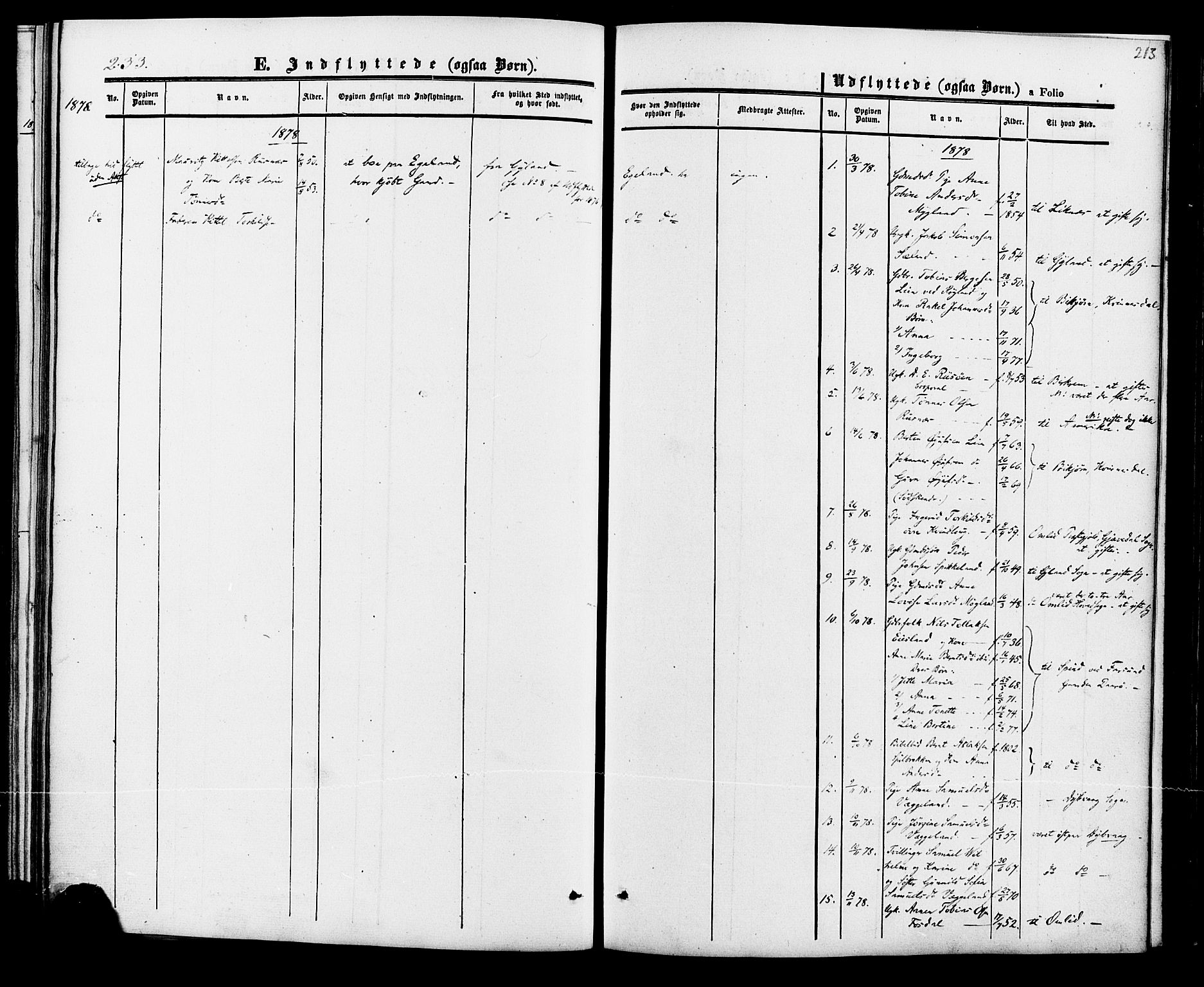 Fjotland sokneprestkontor, AV/SAK-1111-0010/F/Fa/L0001: Parish register (official) no. A 1, 1850-1879, p. 213