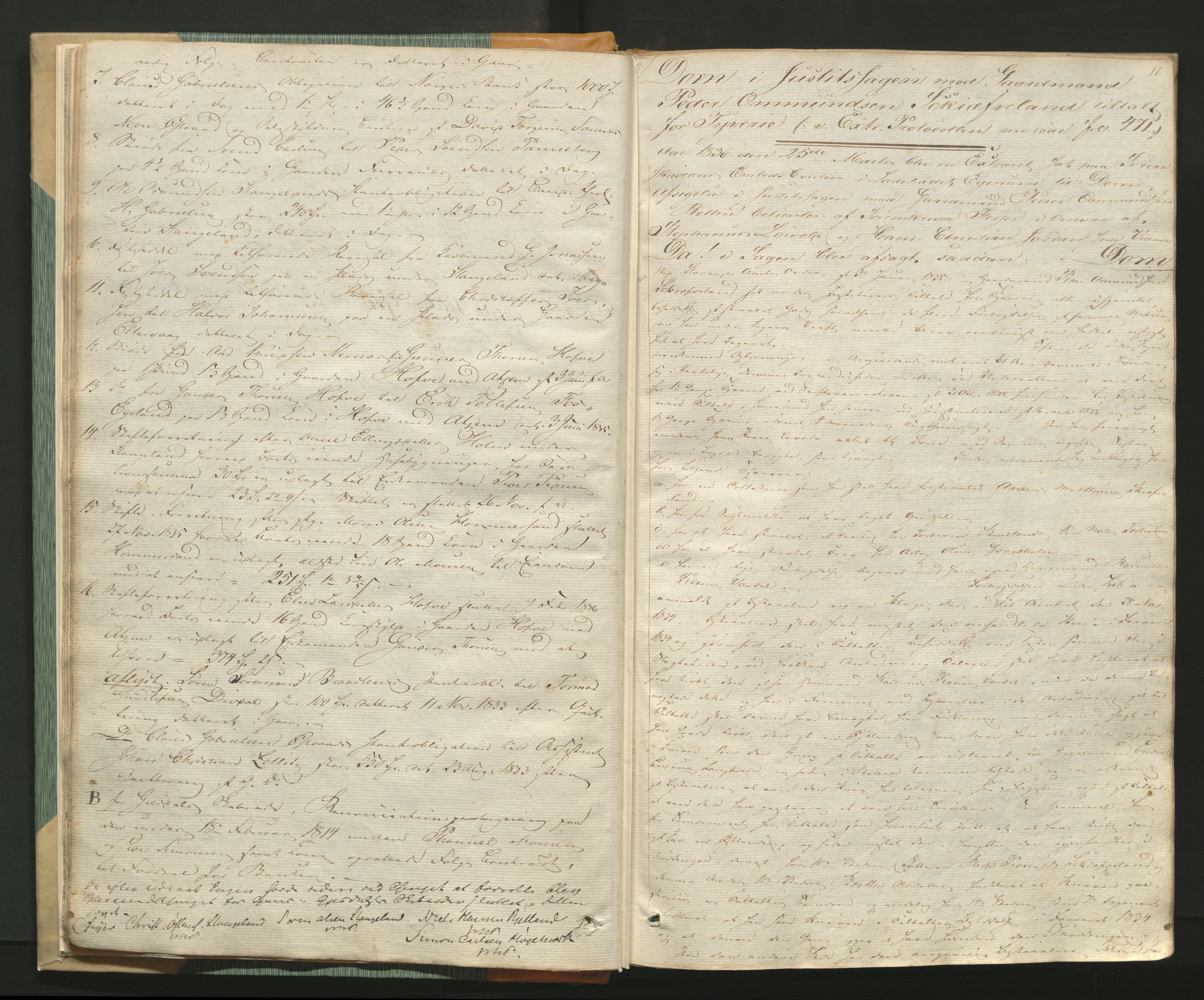 Jæren og Dalane sorenskriveri, AV/SAST-A-100306/3/30/30BAB/L0002: Tingbok for Jæren, 1835-1844, p. 10b-11a