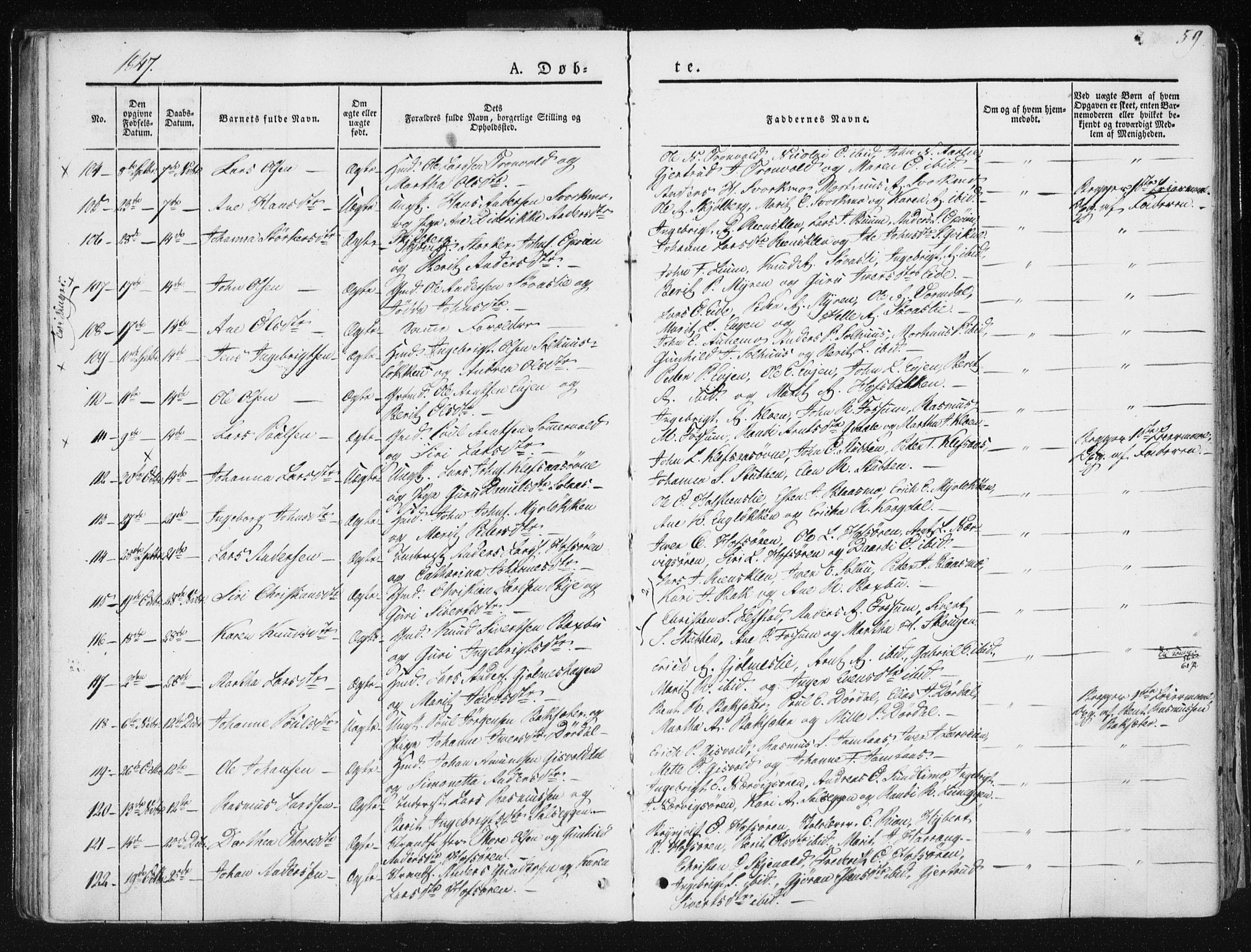 Ministerialprotokoller, klokkerbøker og fødselsregistre - Sør-Trøndelag, AV/SAT-A-1456/668/L0805: Parish register (official) no. 668A05, 1840-1853, p. 59