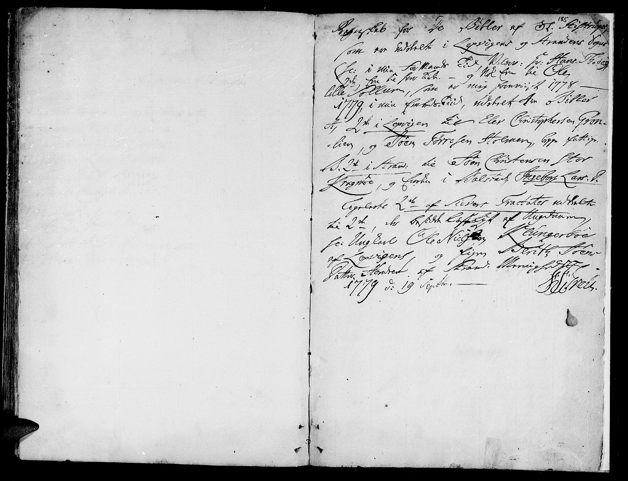 Ministerialprotokoller, klokkerbøker og fødselsregistre - Nord-Trøndelag, SAT/A-1458/701/L0003: Parish register (official) no. 701A03, 1751-1783, p. 185