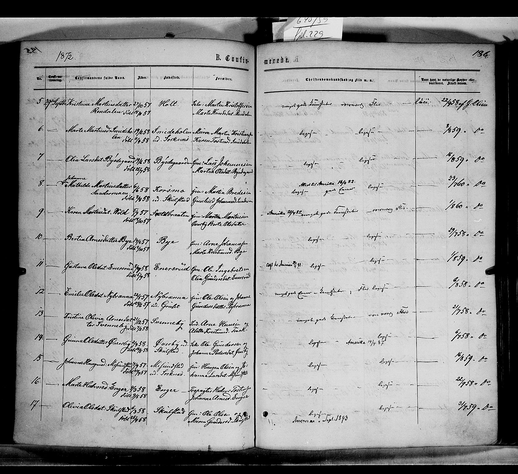 Grue prestekontor, AV/SAH-PREST-036/H/Ha/Haa/L0010: Parish register (official) no. 10, 1864-1873, p. 186