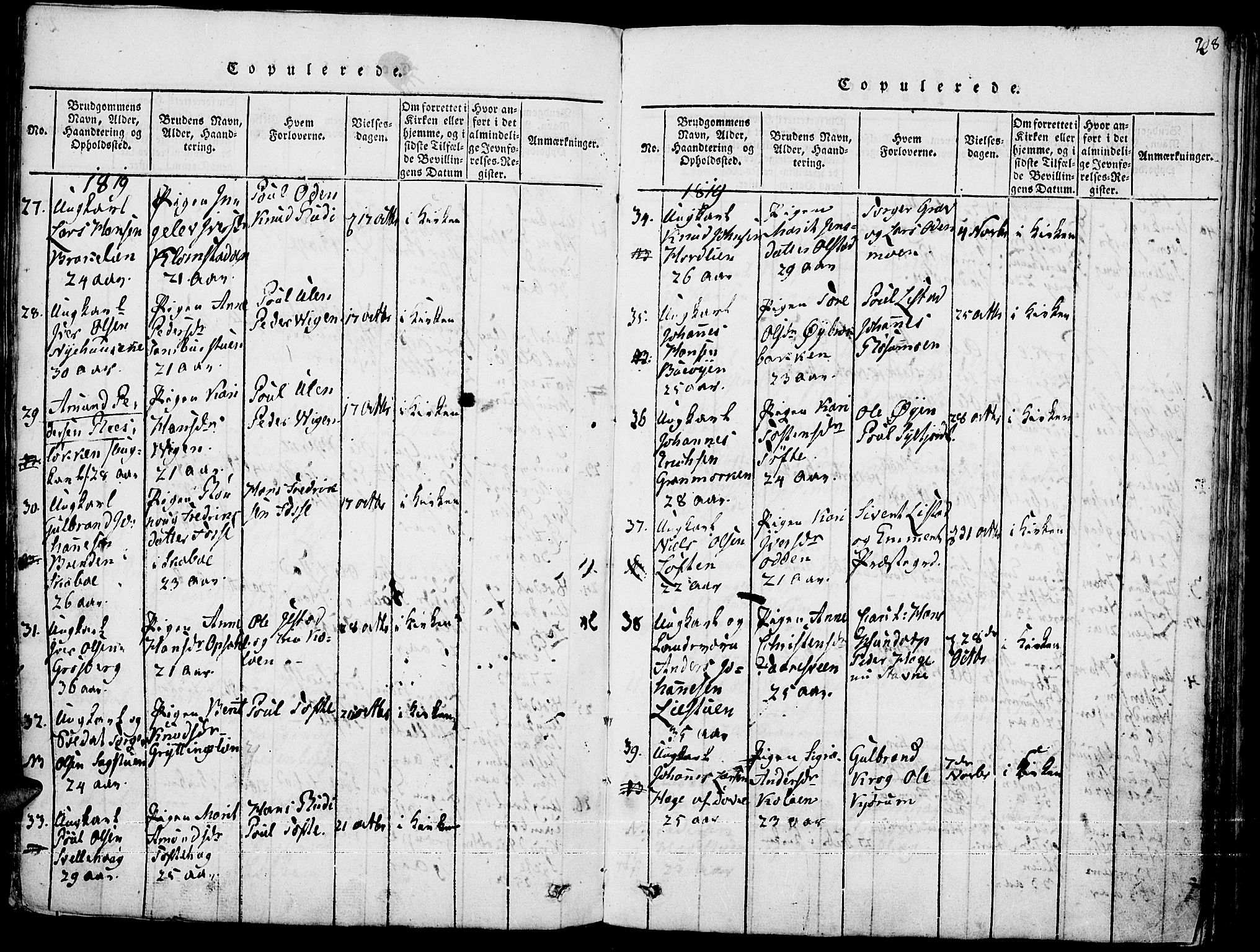 Fron prestekontor, AV/SAH-PREST-078/H/Ha/Haa/L0002: Parish register (official) no. 2, 1816-1827, p. 208