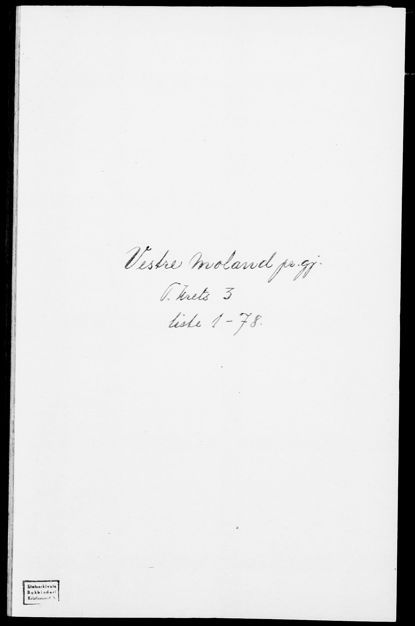 SAK, 1875 census for 0926L Vestre Moland/Vestre Moland, 1875, p. 391