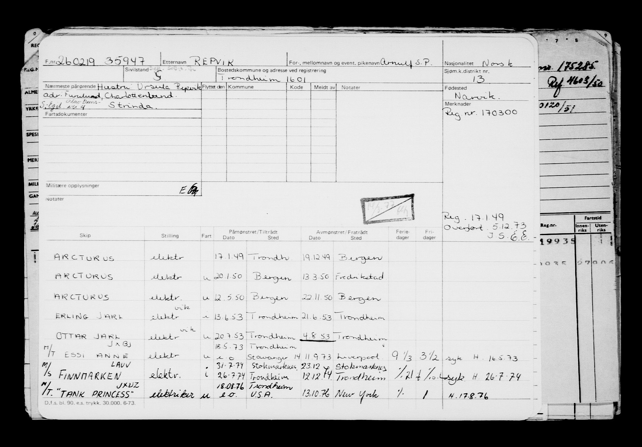 Direktoratet for sjømenn, AV/RA-S-3545/G/Gb/L0166: Hovedkort, 1919, p. 559