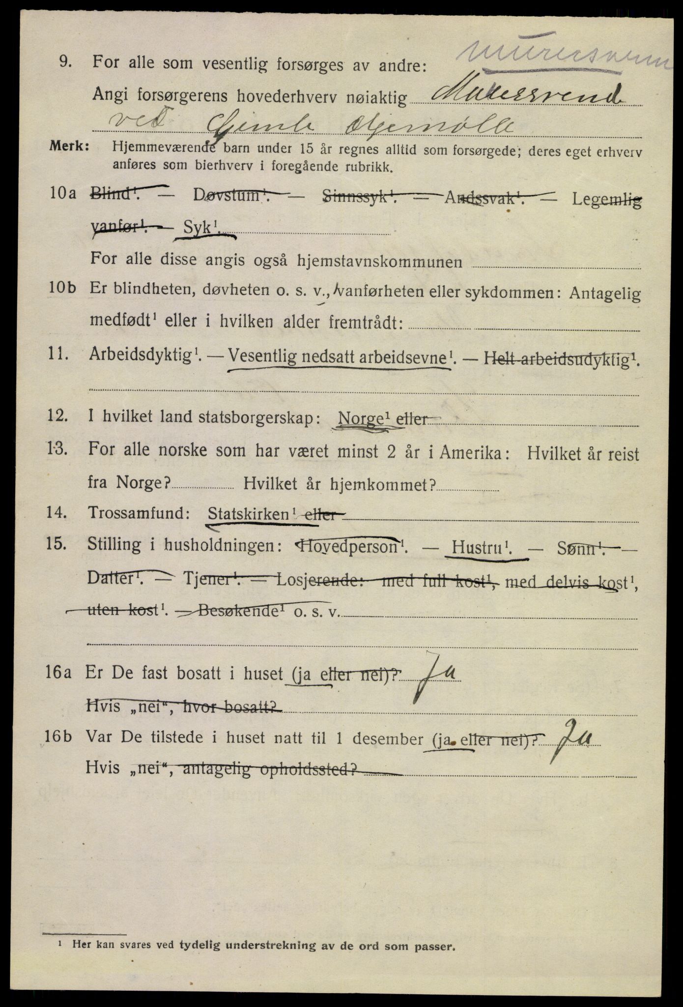 SAKO, 1920 census for Sandefjord, 1920, p. 14167