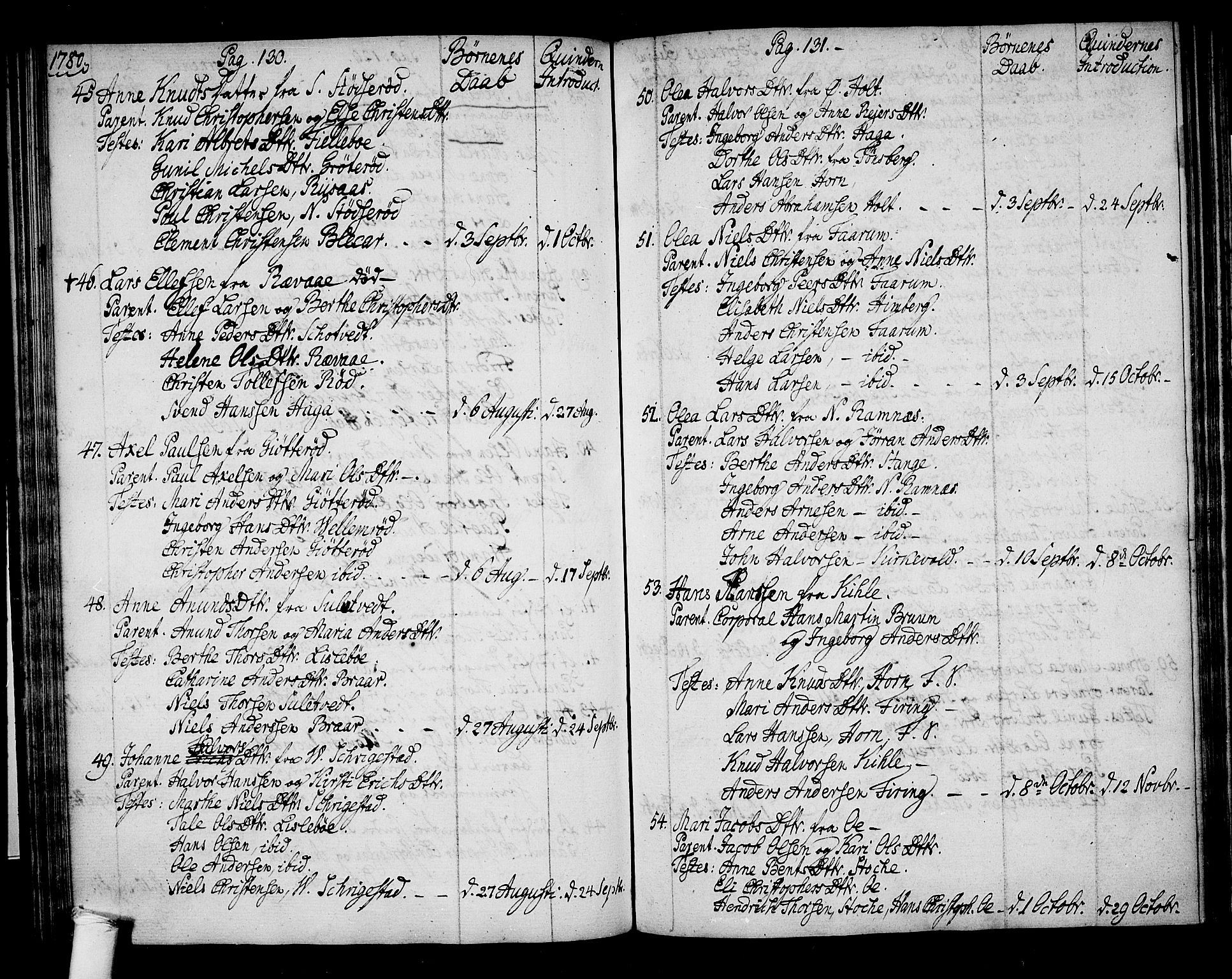 Ramnes kirkebøker, SAKO/A-314/F/Fa/L0002: Parish register (official) no. I 2, 1773-1790, p. 130-131
