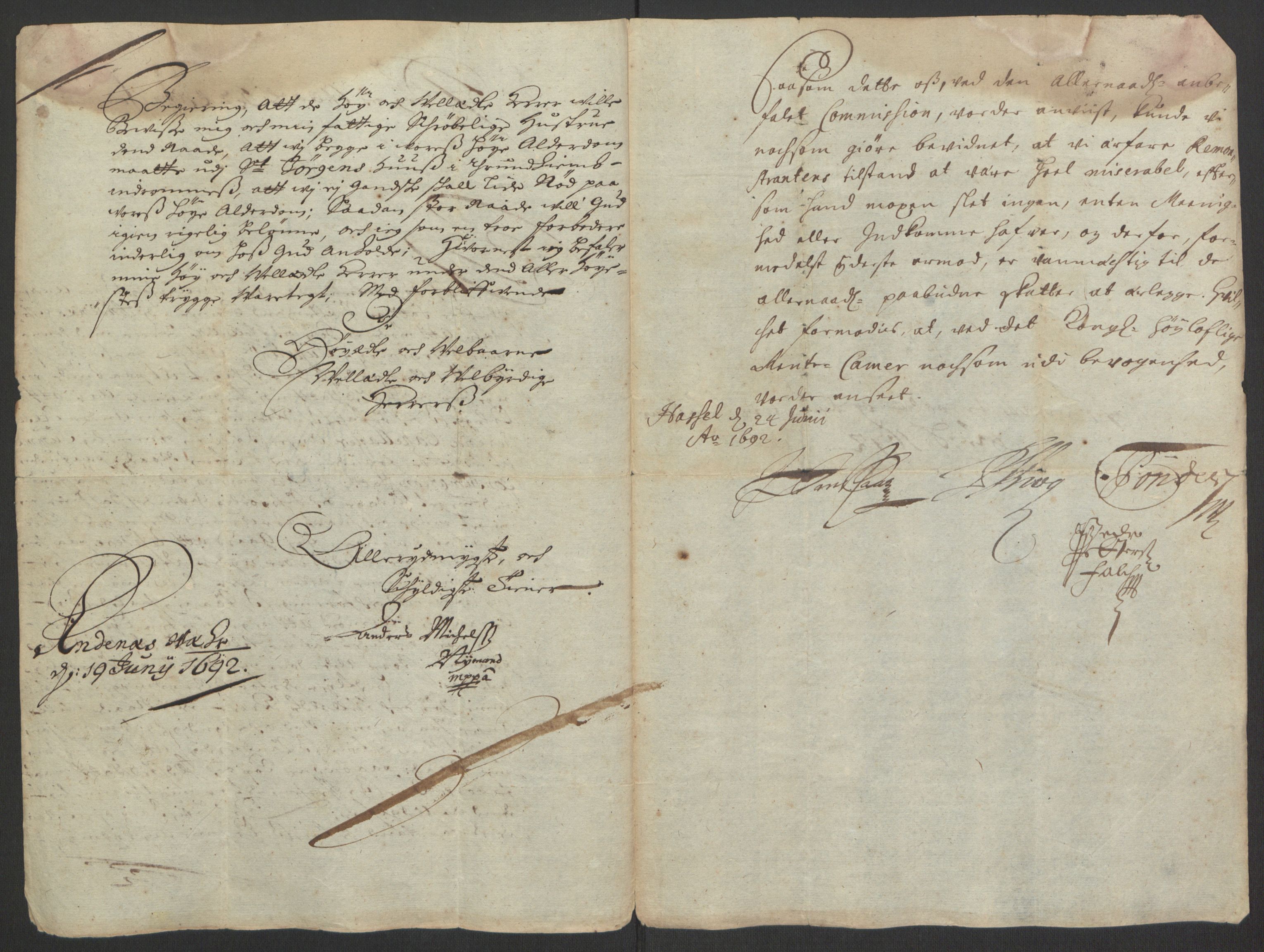 Rentekammeret inntil 1814, Reviderte regnskaper, Fogderegnskap, AV/RA-EA-4092/R67/L4676: Fogderegnskap Vesterålen, Andenes og Lofoten, 1691-1693, p. 217