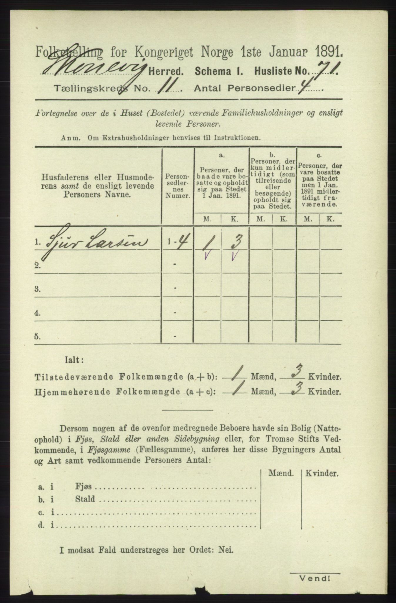 RA, 1891 census for 1212 Skånevik, 1891, p. 3322