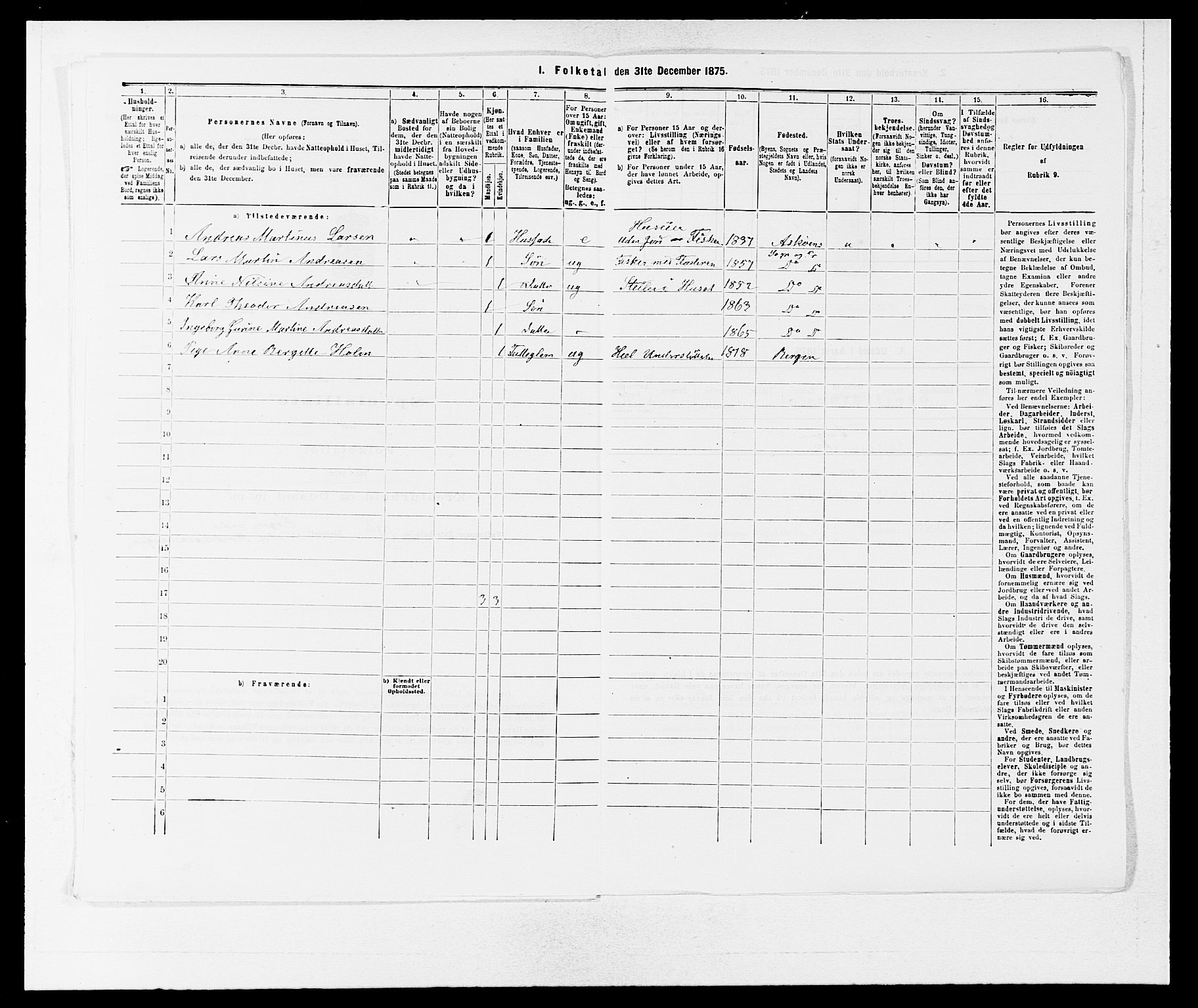 SAB, 1875 census for 1247P Askøy, 1875, p. 76