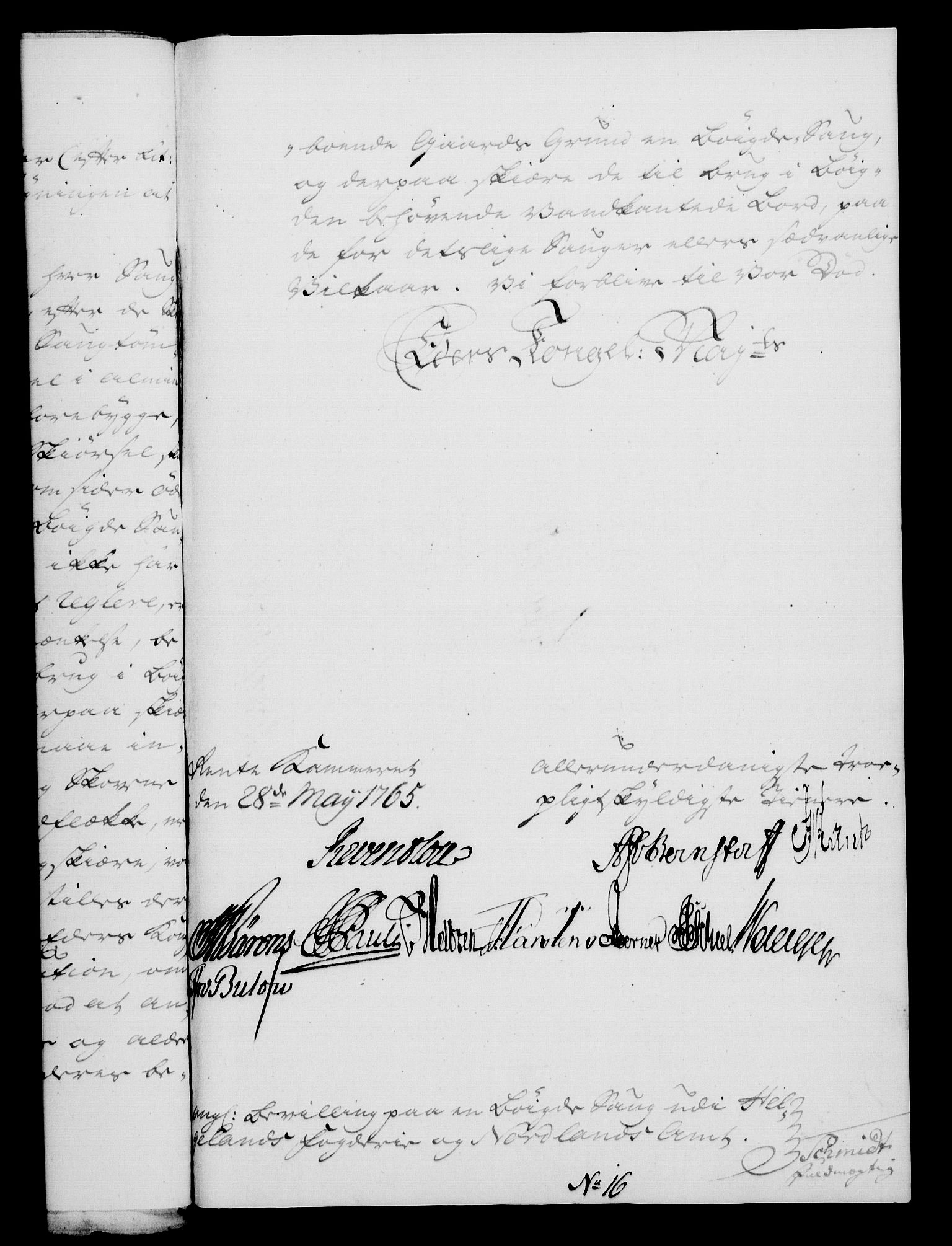 Rentekammeret, Kammerkanselliet, AV/RA-EA-3111/G/Gf/Gfa/L0047: Norsk relasjons- og resolusjonsprotokoll (merket RK 52.47), 1765, p. 220