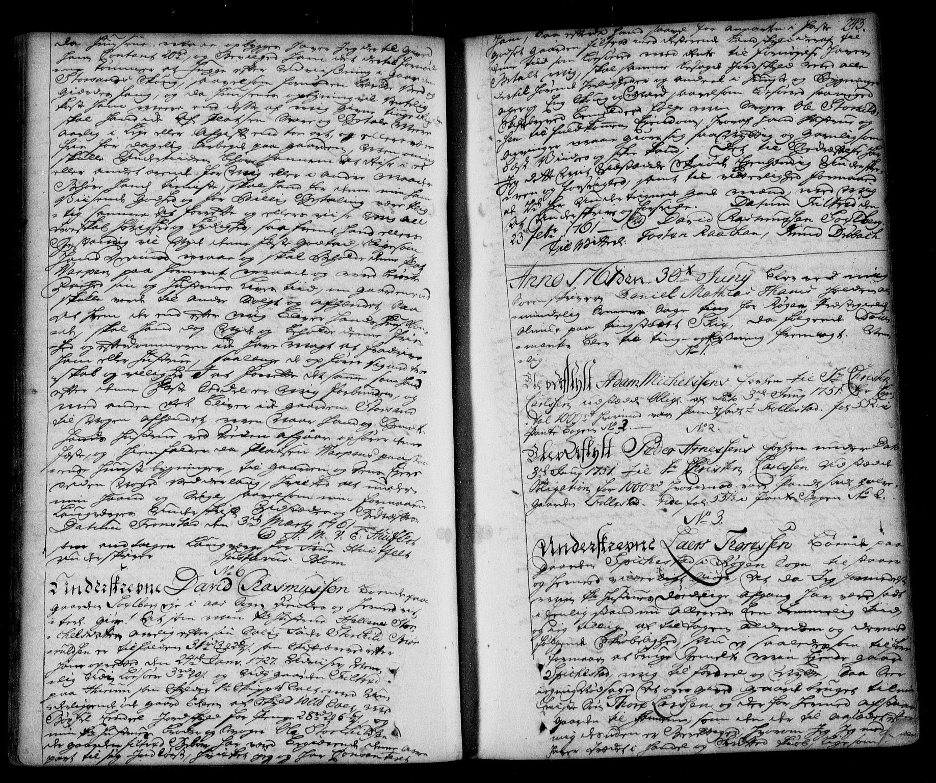 Lier, Røyken og Hurum sorenskriveri, AV/SAKO-A-89/G/Ga/Gaa/L0003: Mortgage book no. III, 1756-1771, p. 243