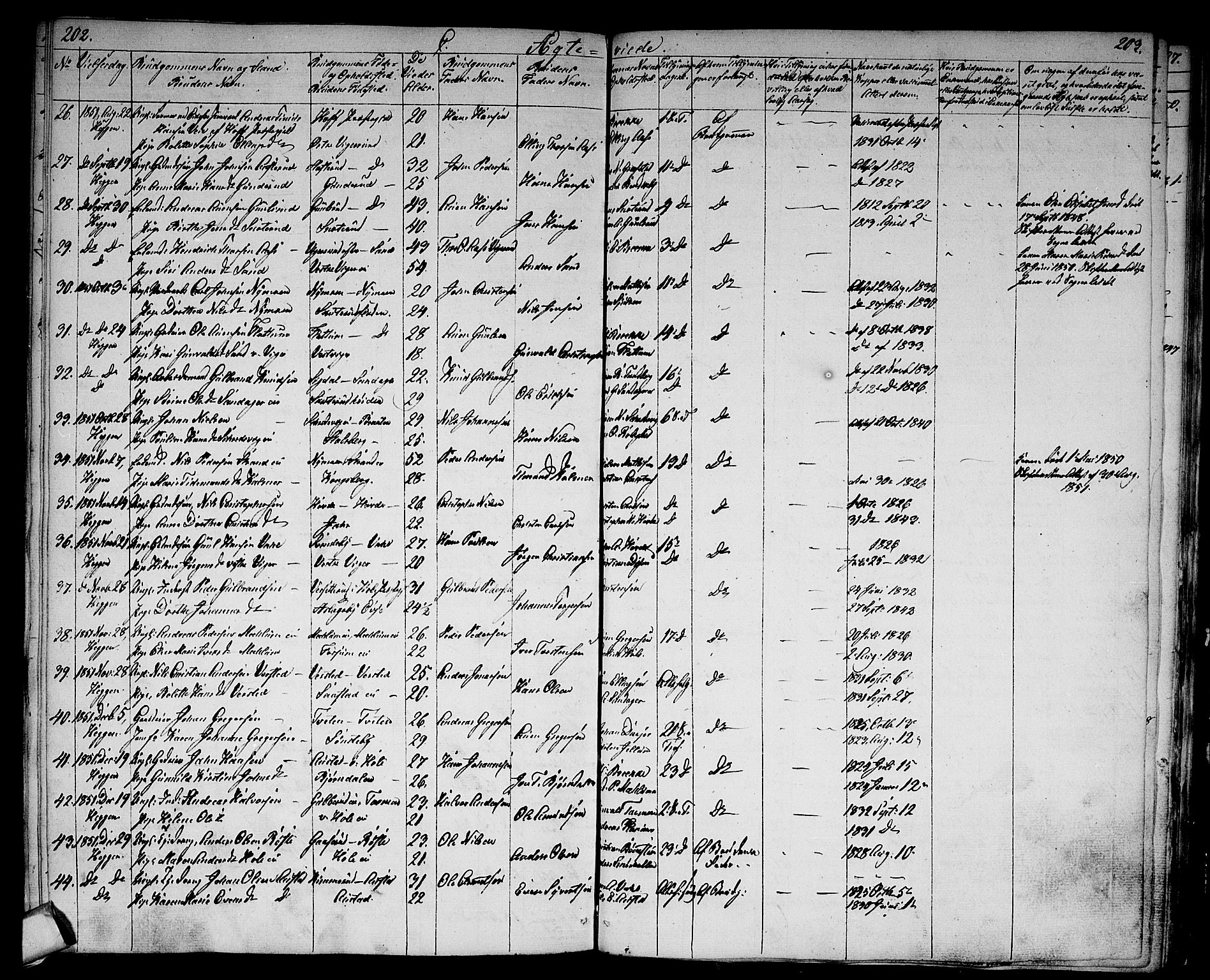 Modum kirkebøker, AV/SAKO-A-234/G/Ga/L0005: Parish register (copy) no. I 5, 1847-1853, p. 202-203