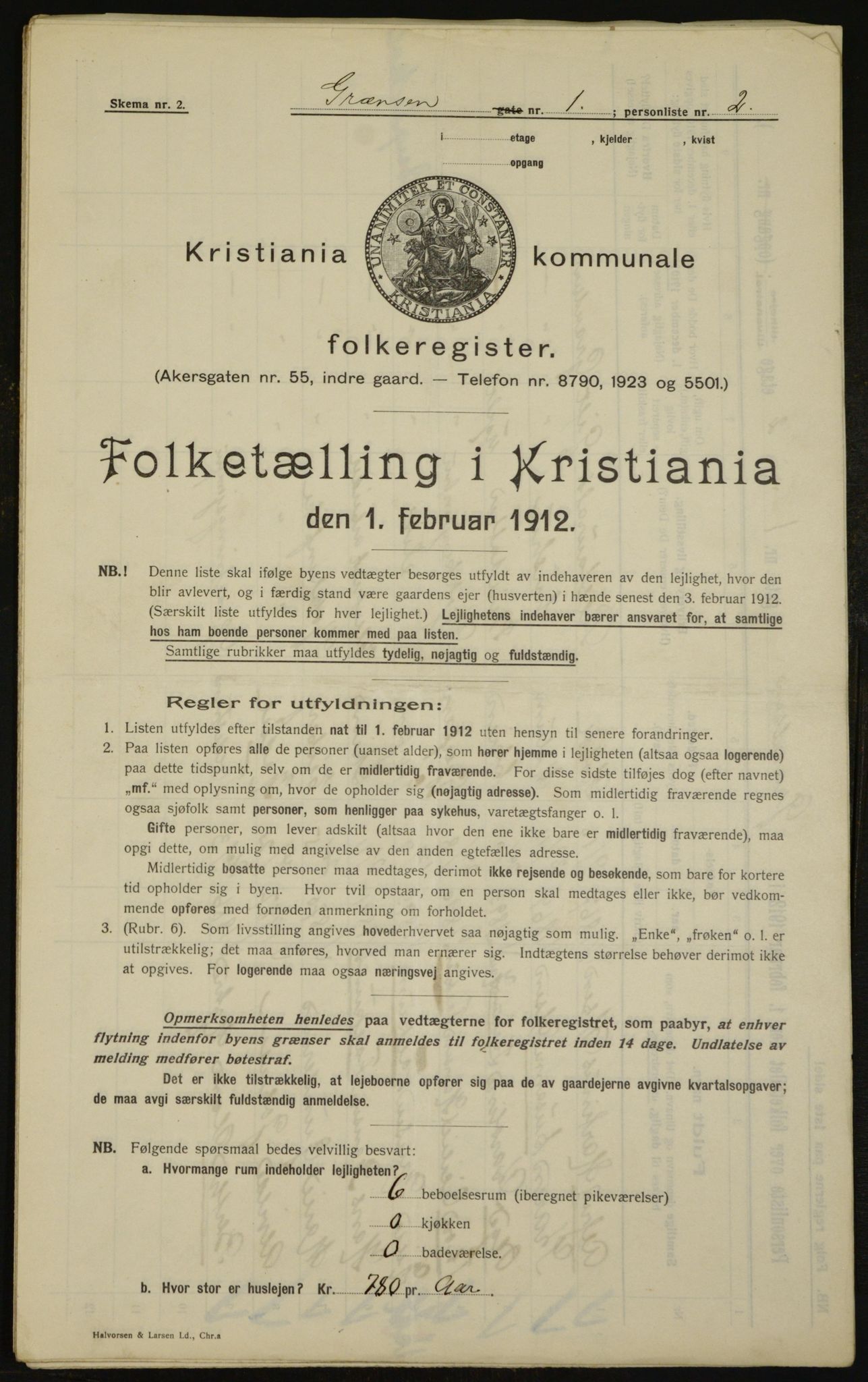 OBA, Municipal Census 1912 for Kristiania, 1912, p. 29511