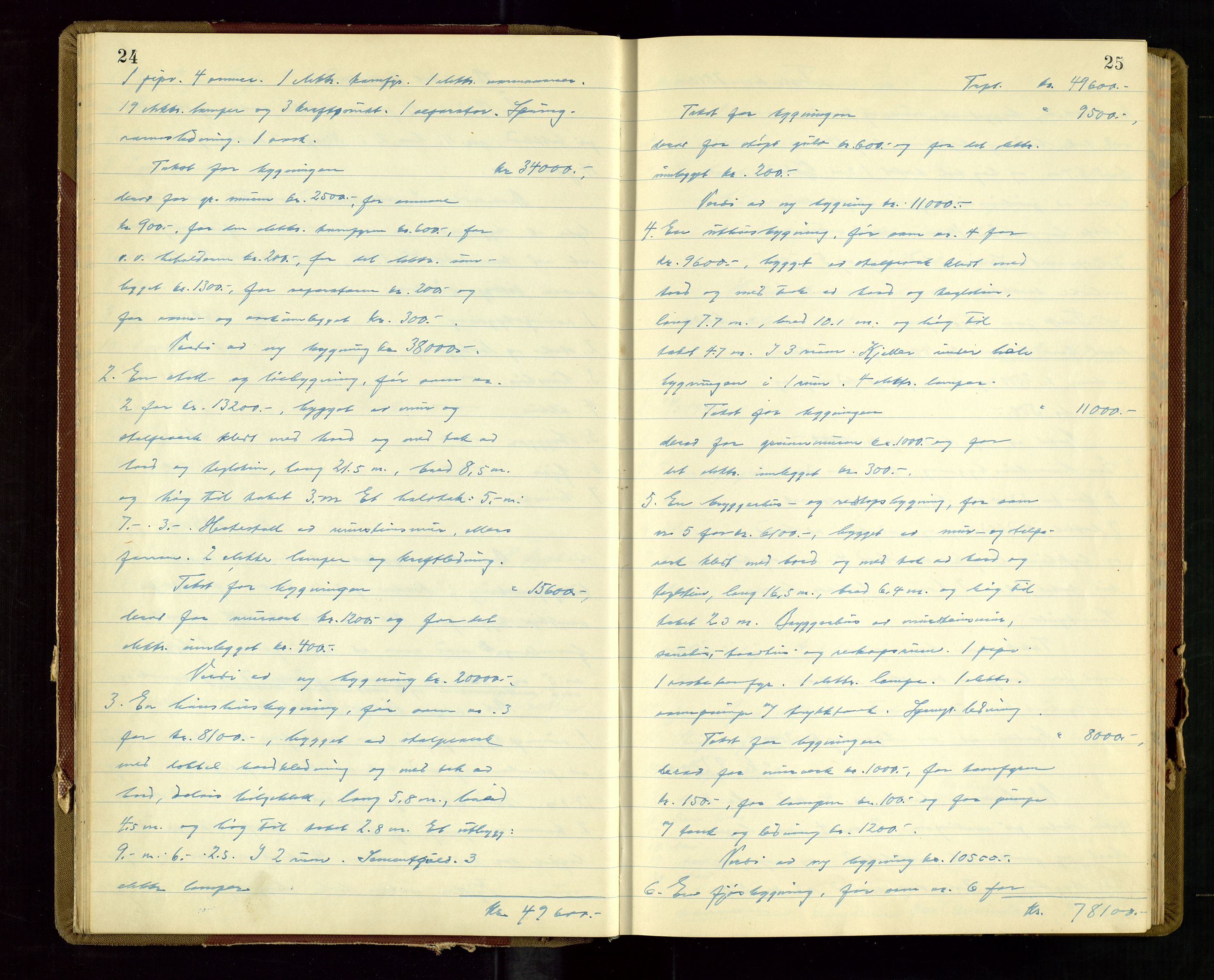 Klepp lensmannskontor, AV/SAST-A-100163/Gob/L0009: "Branntakstprotokoll", 1952-1955, p. 24-25