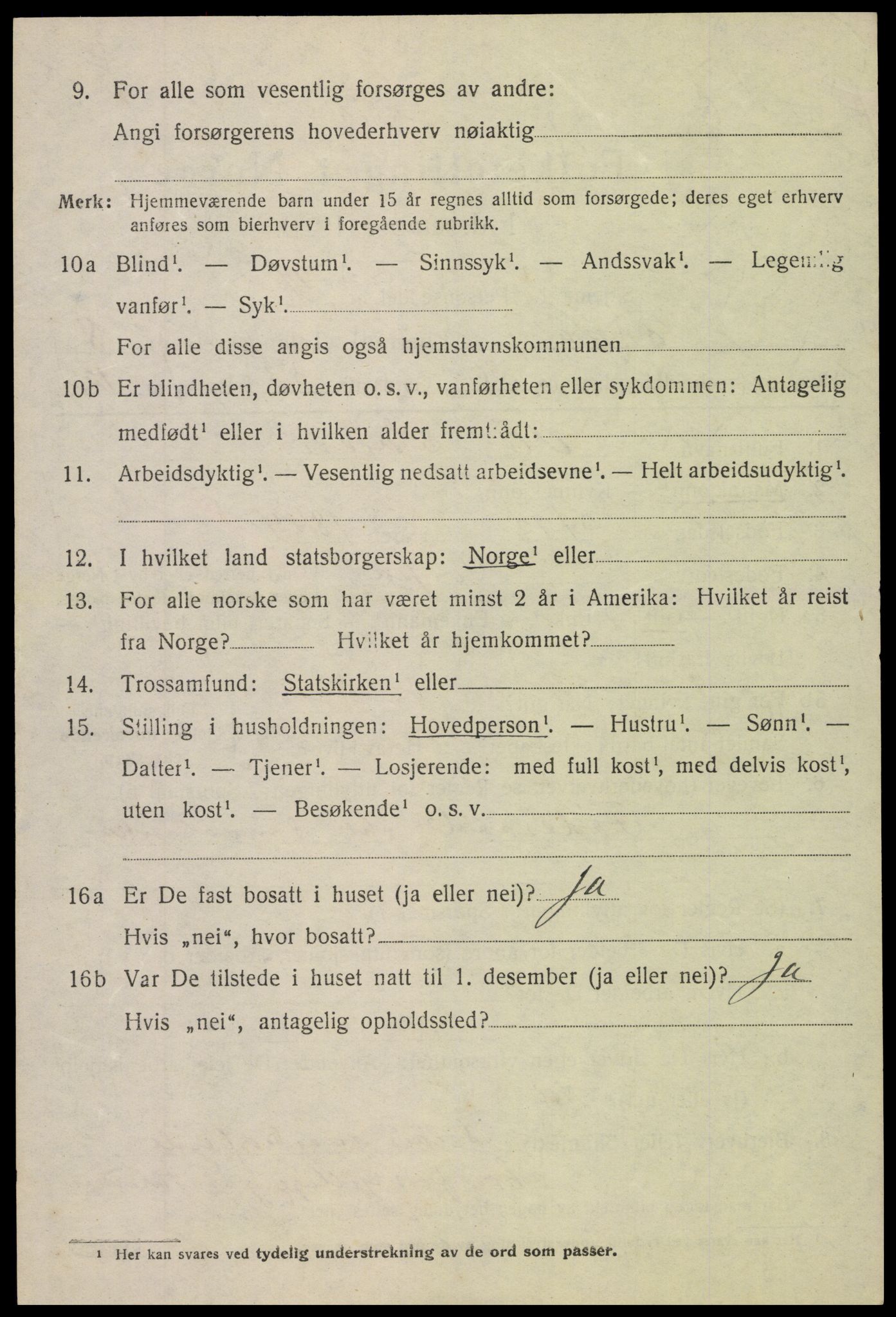 SAH, 1920 census for Torpa, 1920, p. 4968