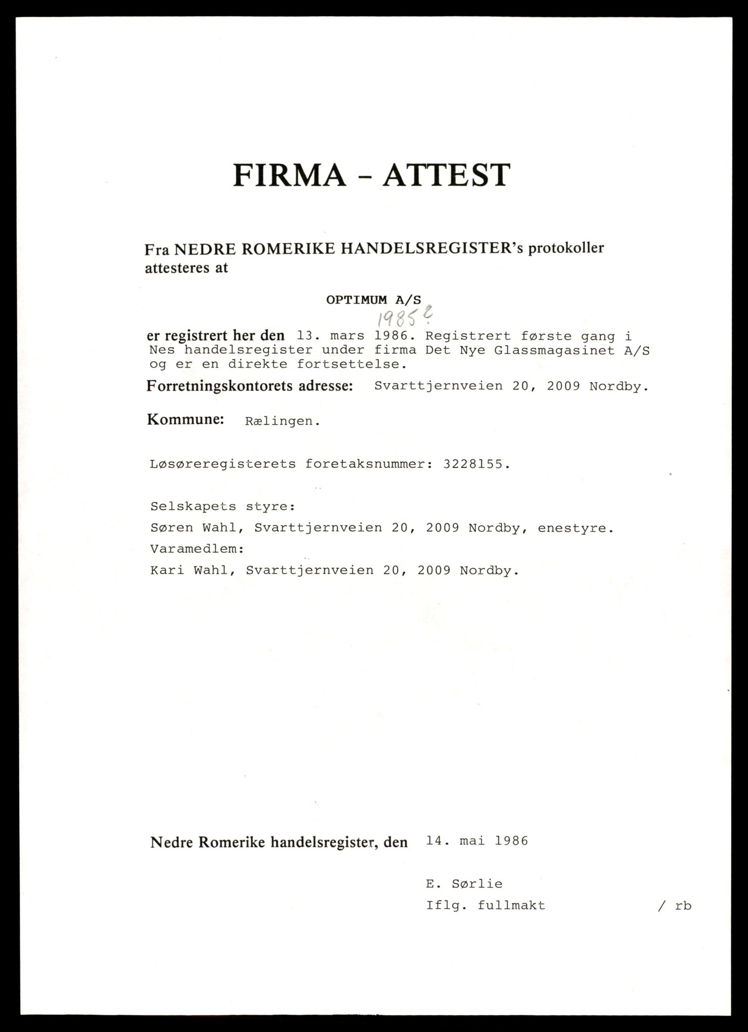 Nedre Romerike sorenskriveri, AV/SAT-A-10469/K/Ke/Ked/L0017: Enkeltmannsforetak, aksjeselskap og andelslag, Op - Rec, 1944-1989