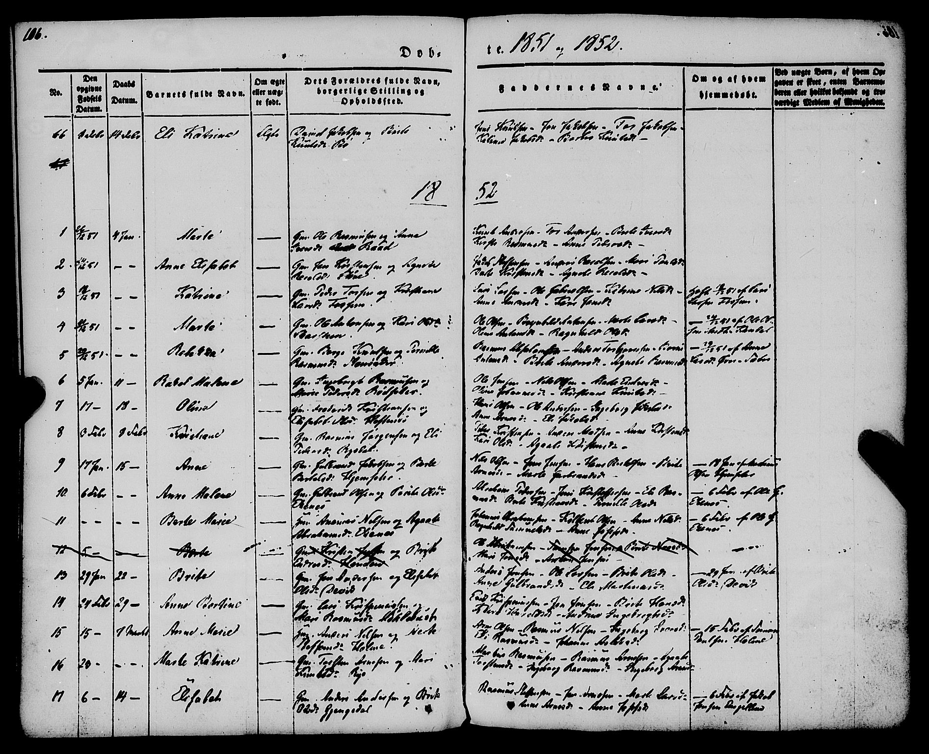 Gloppen sokneprestembete, AV/SAB-A-80101/H/Haa/Haaa/L0008: Parish register (official) no. A 8, 1837-1855, p. 106