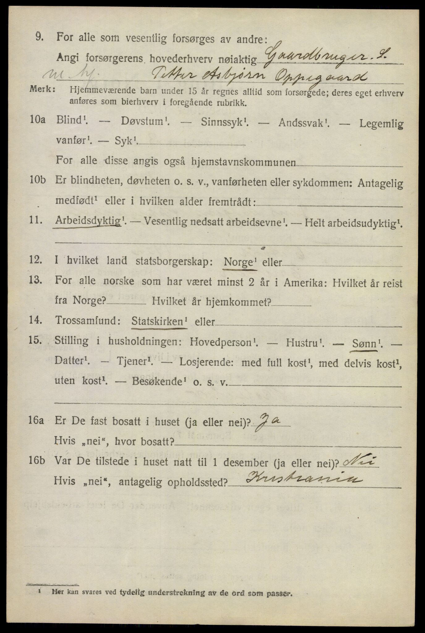 SAO, 1920 census for Enebakk, 1920, p. 6092