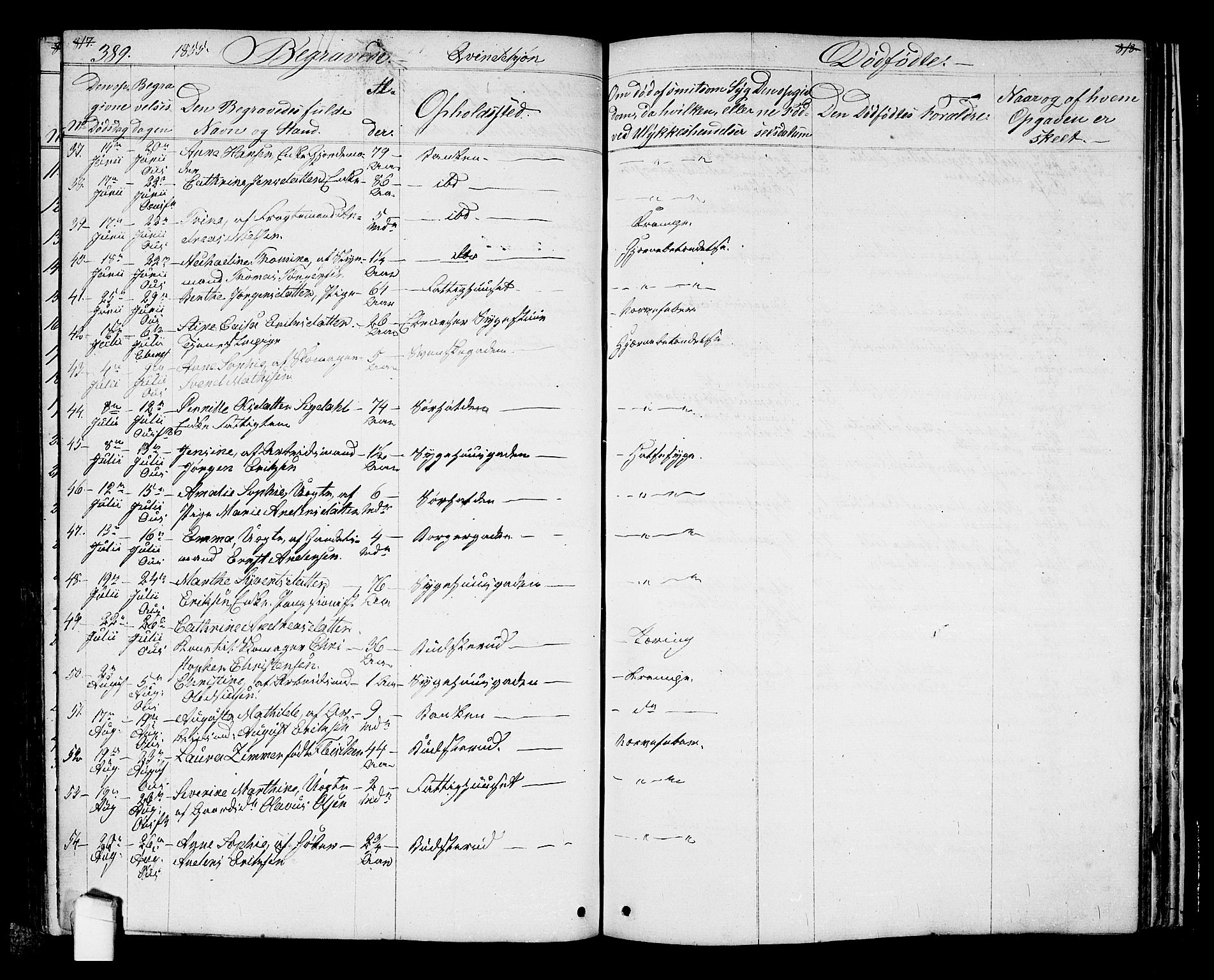 Halden prestekontor Kirkebøker, SAO/A-10909/G/Ga/L0005a: Parish register (copy) no. 5A, 1855-1864, p. 389