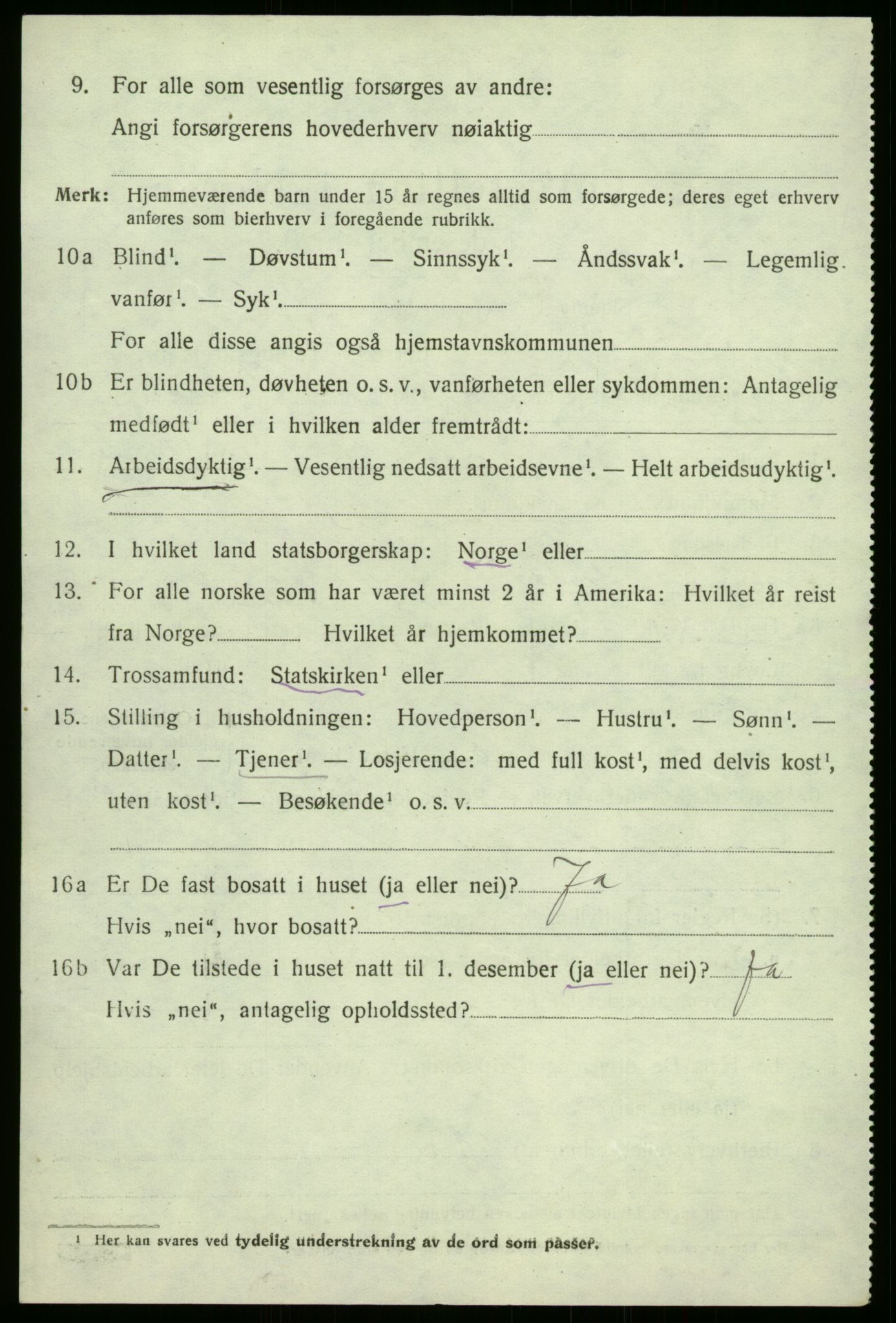 SAB, 1920 census for Solund, 1920, p. 3133