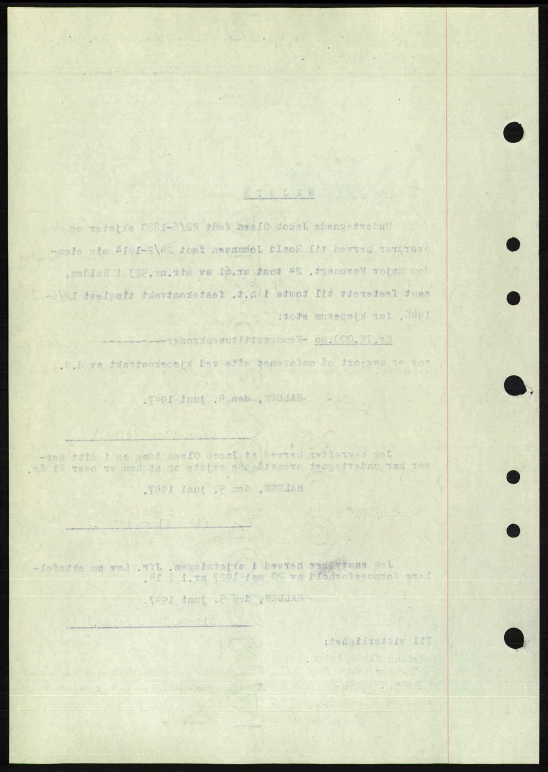 Idd og Marker sorenskriveri, SAO/A-10283/G/Gb/Gbb/L0009: Mortgage book no. A9, 1946-1947, Diary no: : 855/1947