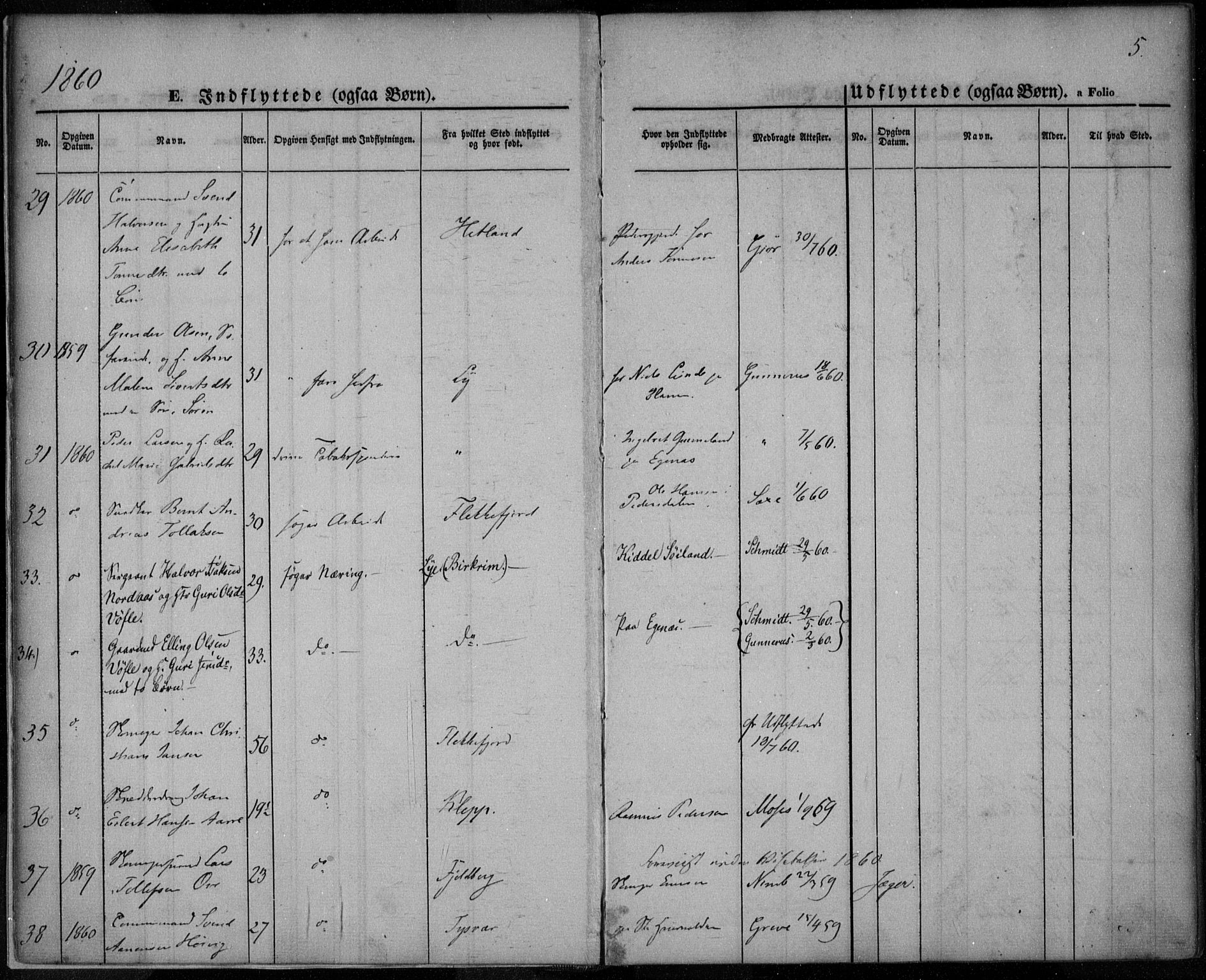 Domkirken sokneprestkontor, AV/SAST-A-101812/001/30/30BA/L0021: Parish register (official) no. A 20, 1860-1877, p. 5