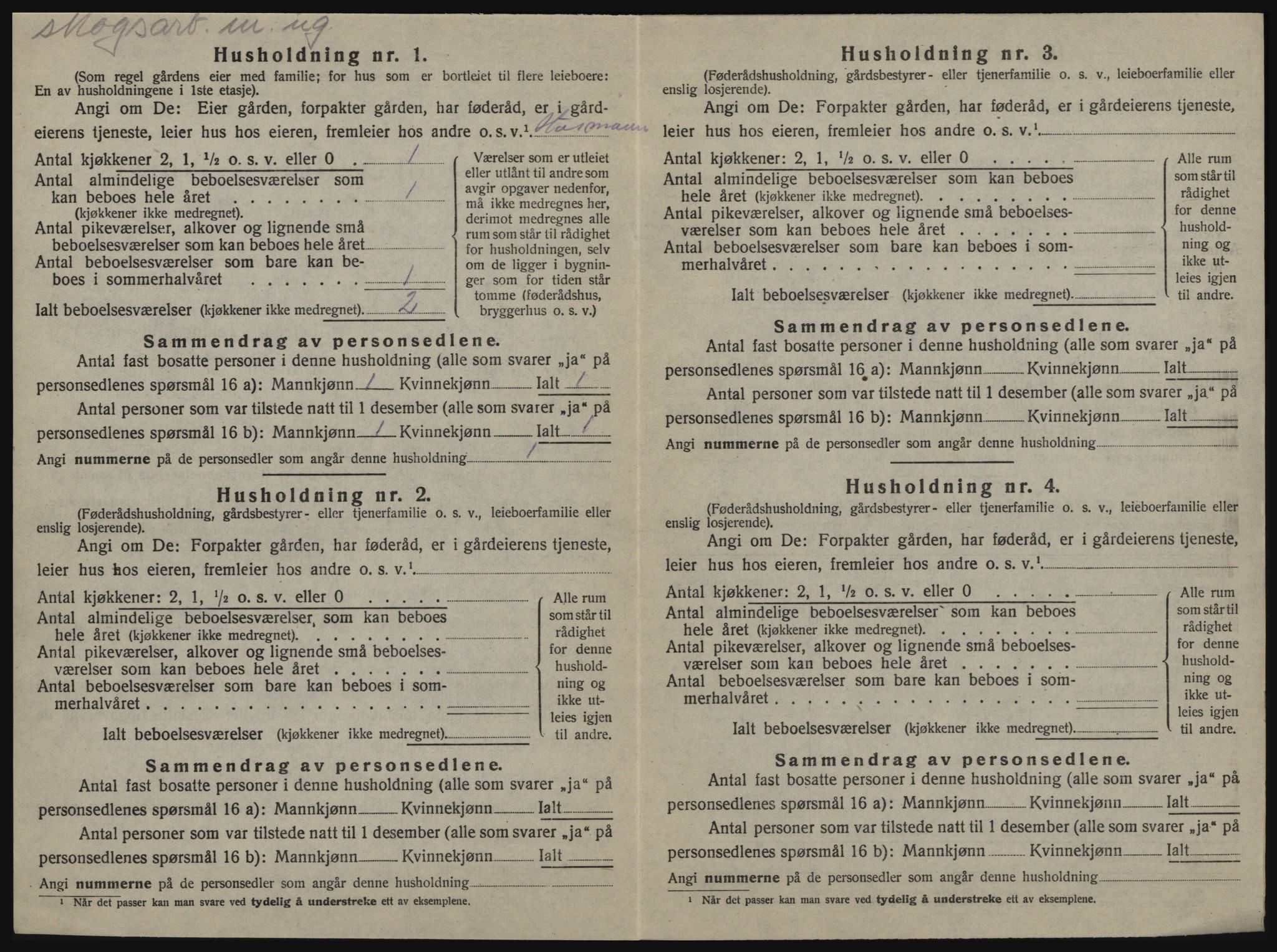 SAT, 1920 census for Bjugn, 1920, p. 488