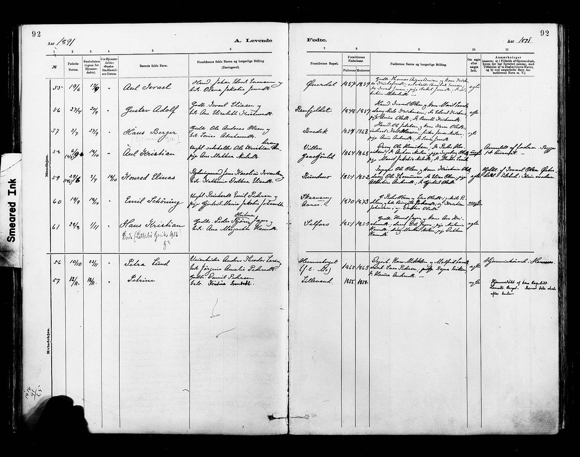 Ministerialprotokoller, klokkerbøker og fødselsregistre - Nordland, AV/SAT-A-1459/827/L0400: Parish register (official) no. 827A12, 1883-1903, p. 92