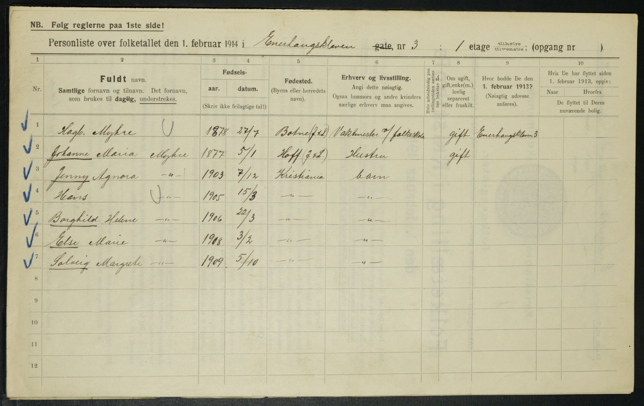 OBA, Municipal Census 1914 for Kristiania, 1914, p. 21865