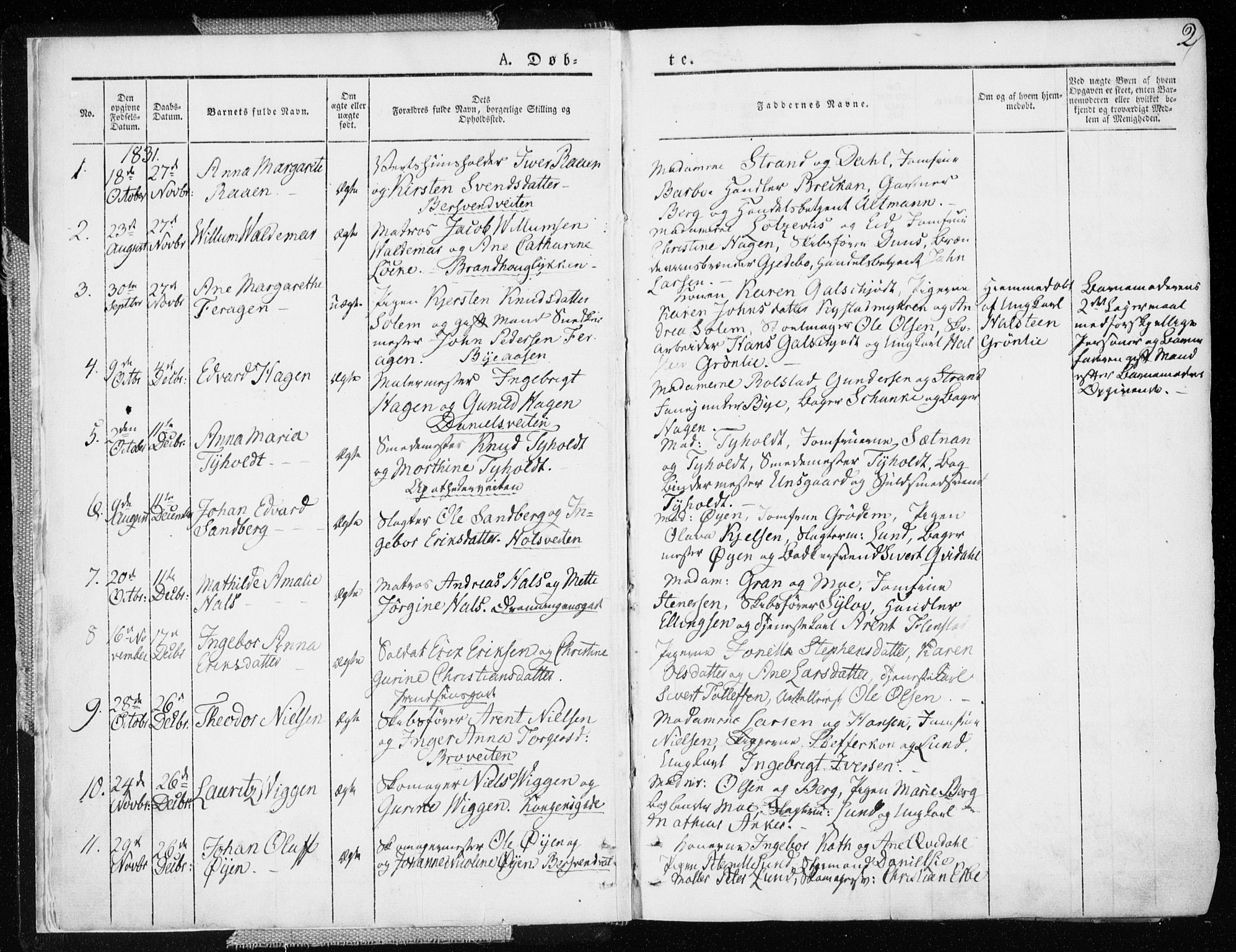 Ministerialprotokoller, klokkerbøker og fødselsregistre - Sør-Trøndelag, AV/SAT-A-1456/601/L0047: Parish register (official) no. 601A15, 1831-1839, p. 2