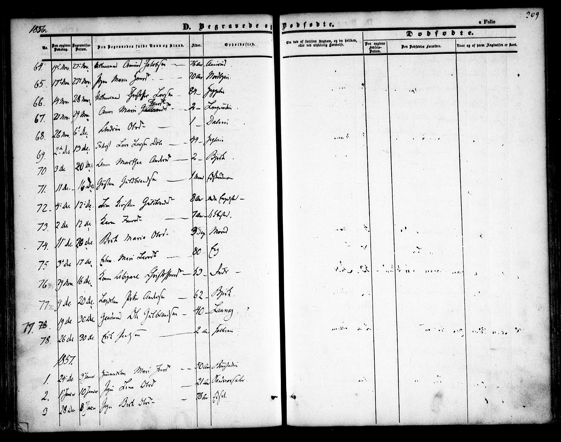Nannestad prestekontor Kirkebøker, SAO/A-10414a/F/Fa/L0011: Parish register (official) no. I 11, 1850-1859, p. 209