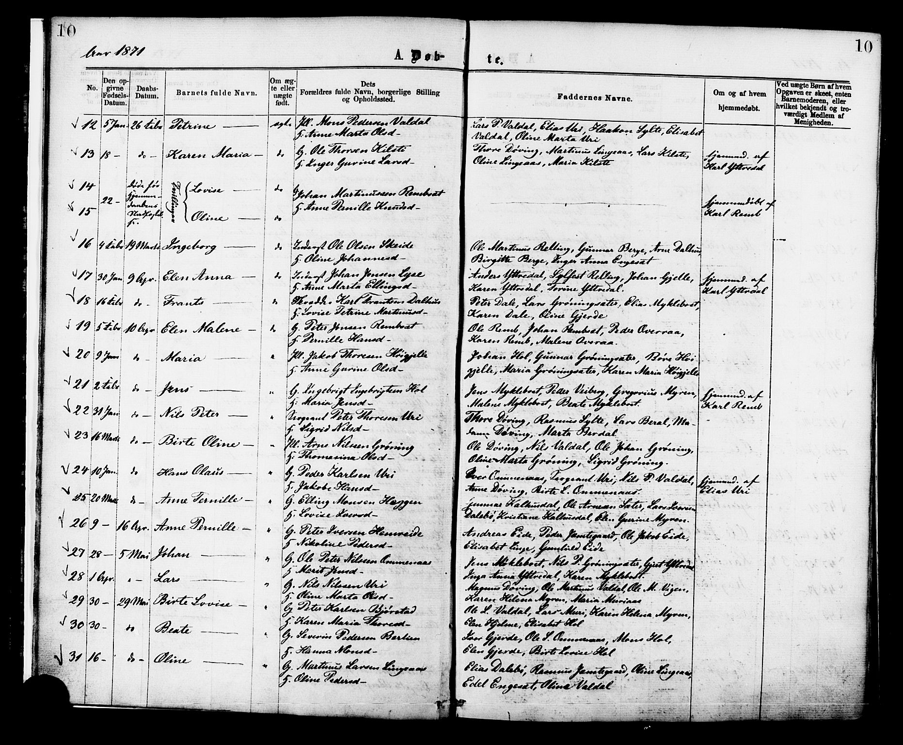 Ministerialprotokoller, klokkerbøker og fødselsregistre - Møre og Romsdal, SAT/A-1454/519/L0254: Parish register (official) no. 519A13, 1868-1883, p. 10