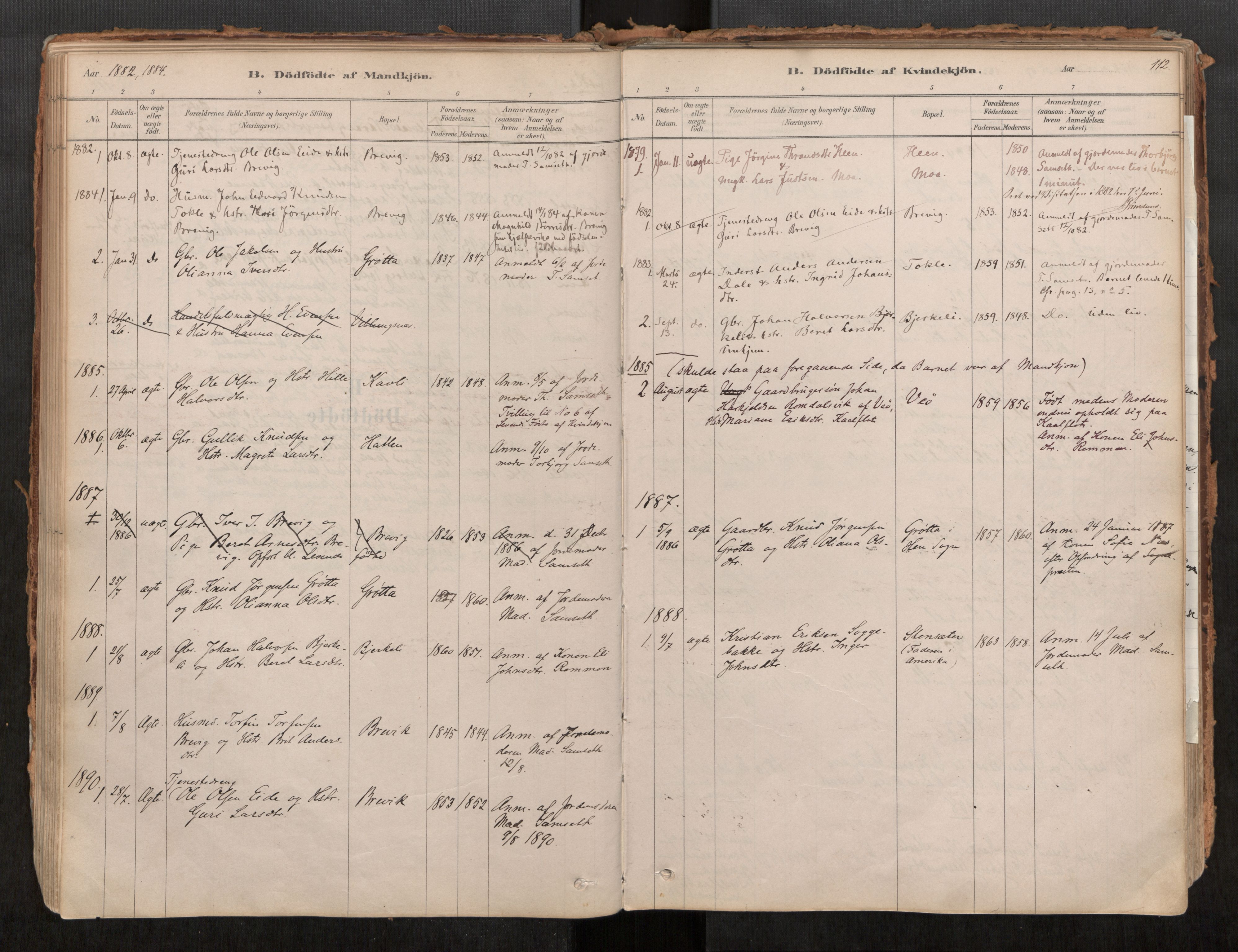 Ministerialprotokoller, klokkerbøker og fødselsregistre - Møre og Romsdal, SAT/A-1454/545/L0594: Parish register (official) no. 545A03, 1878-1920, p. 112