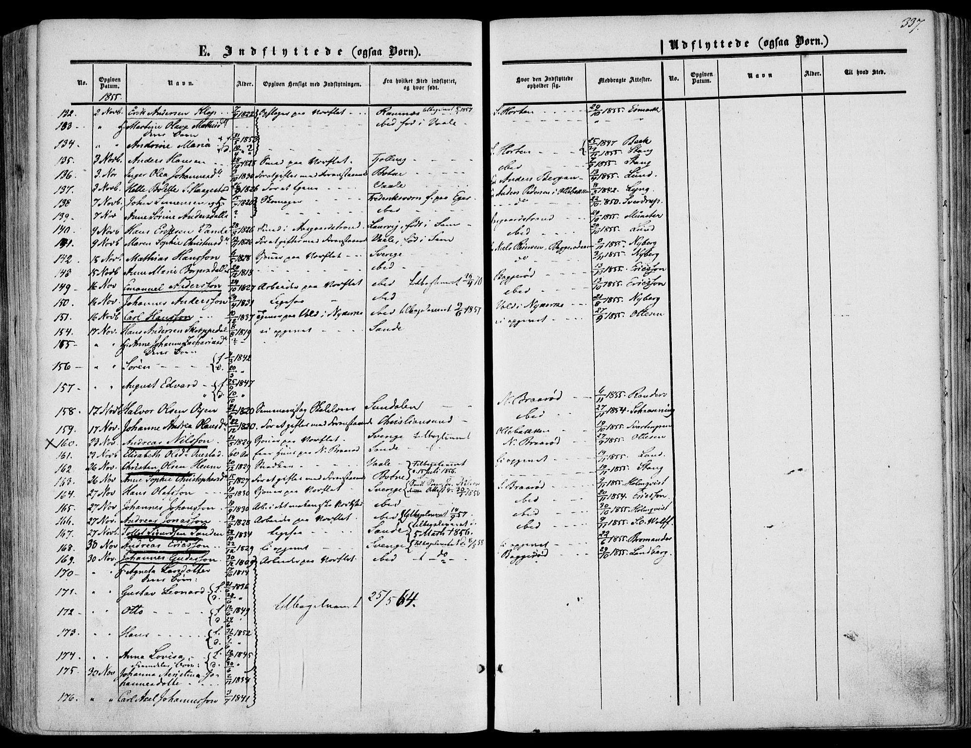 Borre kirkebøker, SAKO/A-338/F/Fa/L0006: Parish register (official) no. I 6, 1852-1862, p. 337