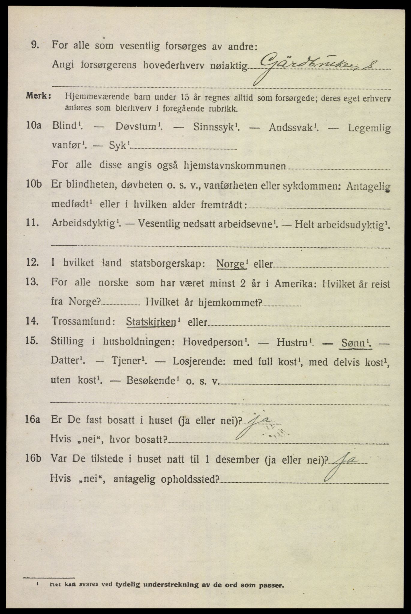 SAK, 1920 census for Sør-Audnedal, 1920, p. 1820