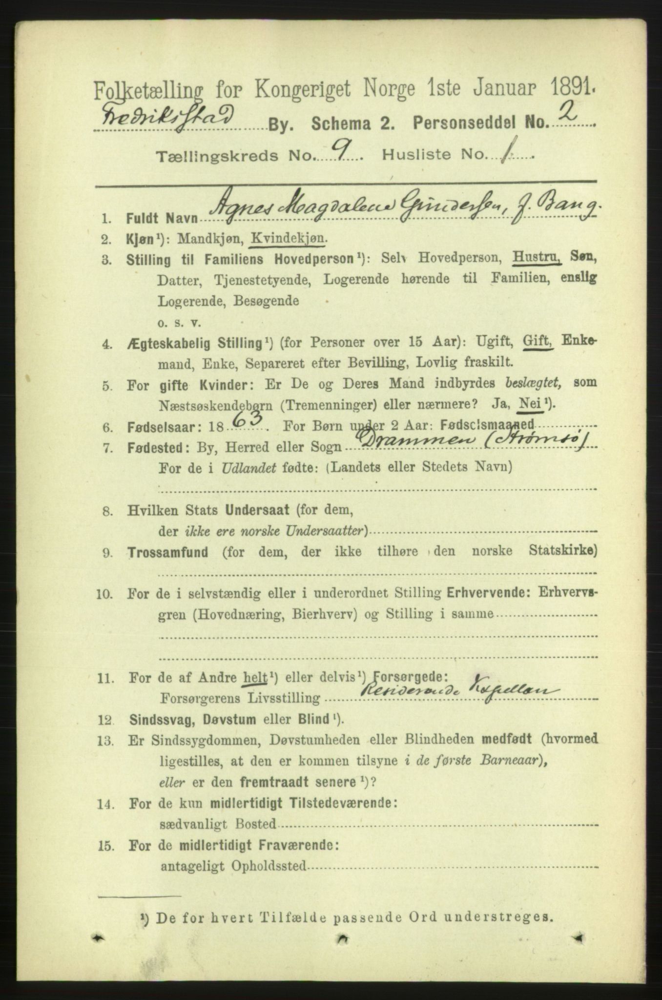 RA, 1891 census for 0103 Fredrikstad, 1891, p. 10462