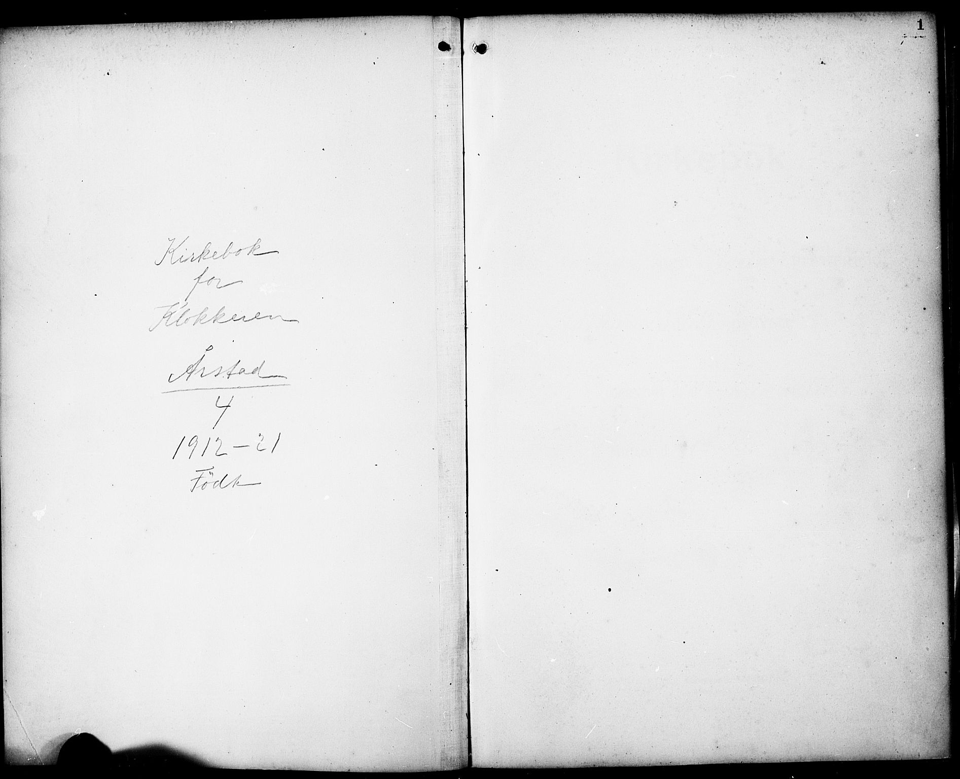 Årstad Sokneprestembete, AV/SAB-A-79301/H/Hab/L0003: Parish register (copy) no. A 3, 1912-1921, p. 1