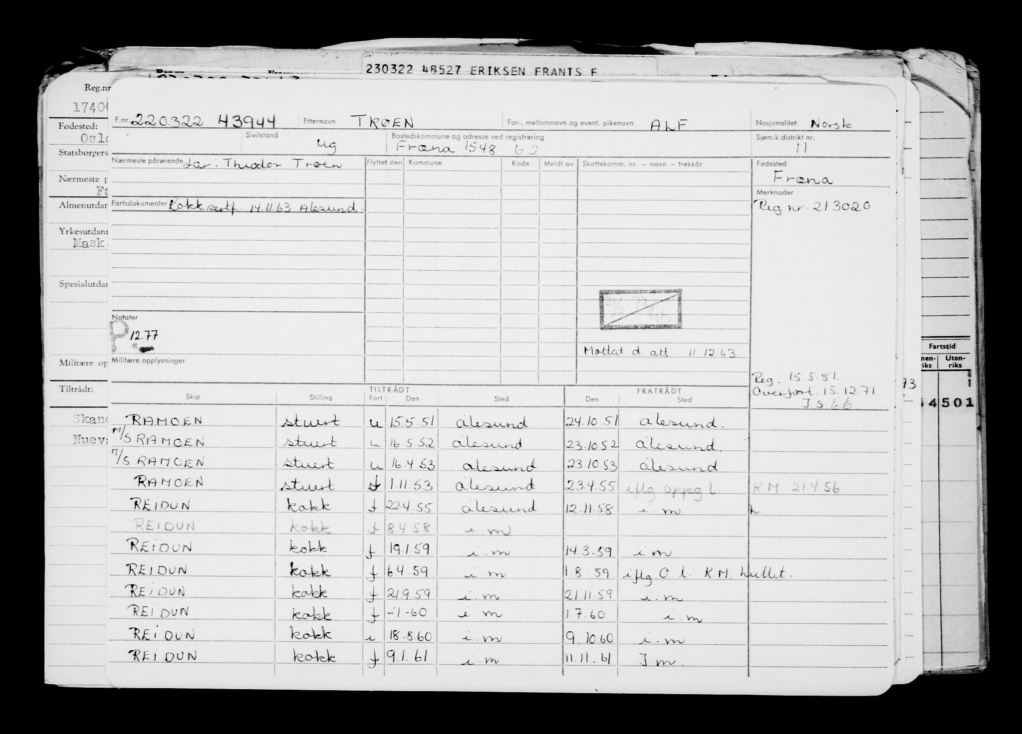 Direktoratet for sjømenn, AV/RA-S-3545/G/Gb/L0204: Hovedkort, 1922, p. 341