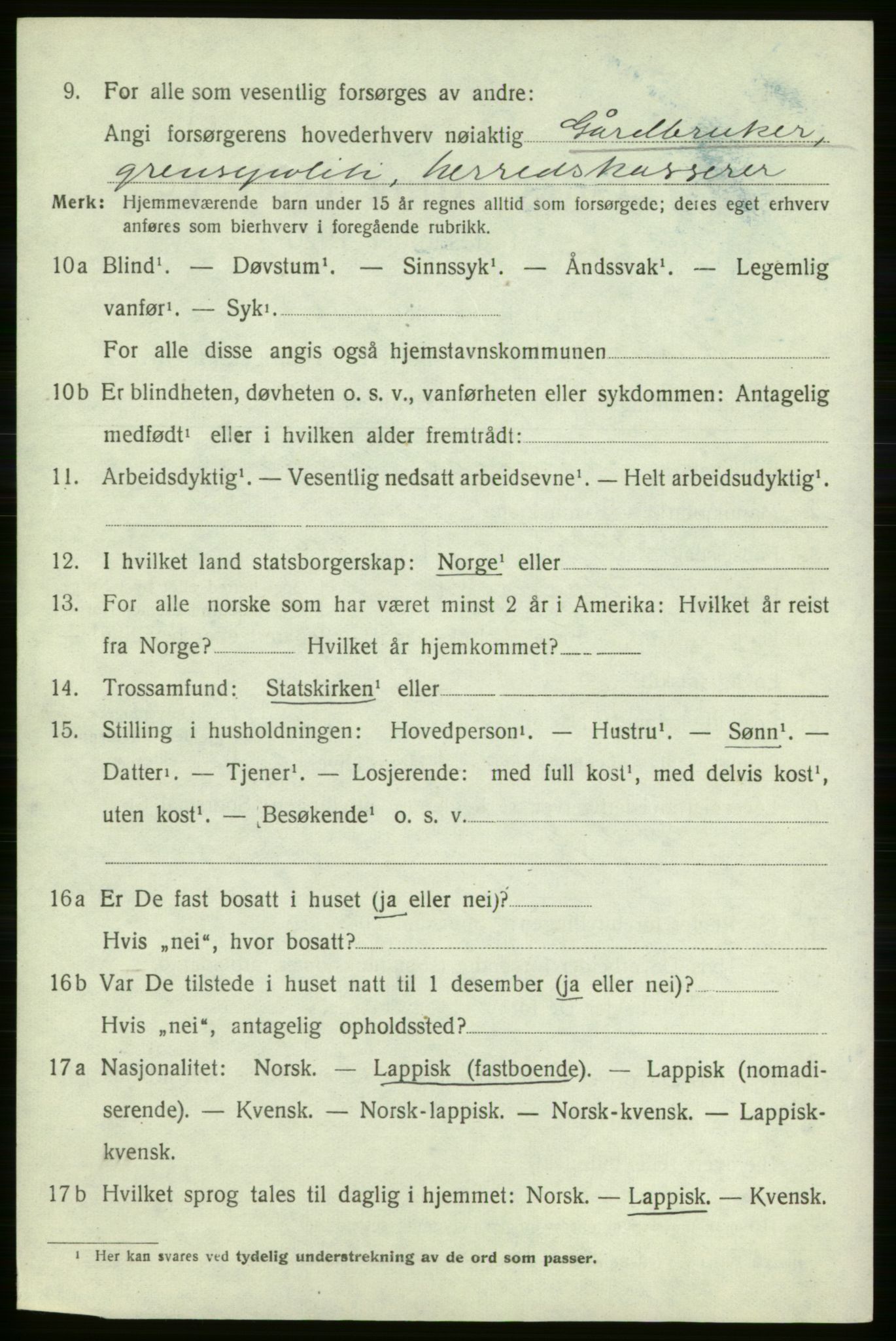 SATØ, 1920 census for Karasjok, 1920, p. 465