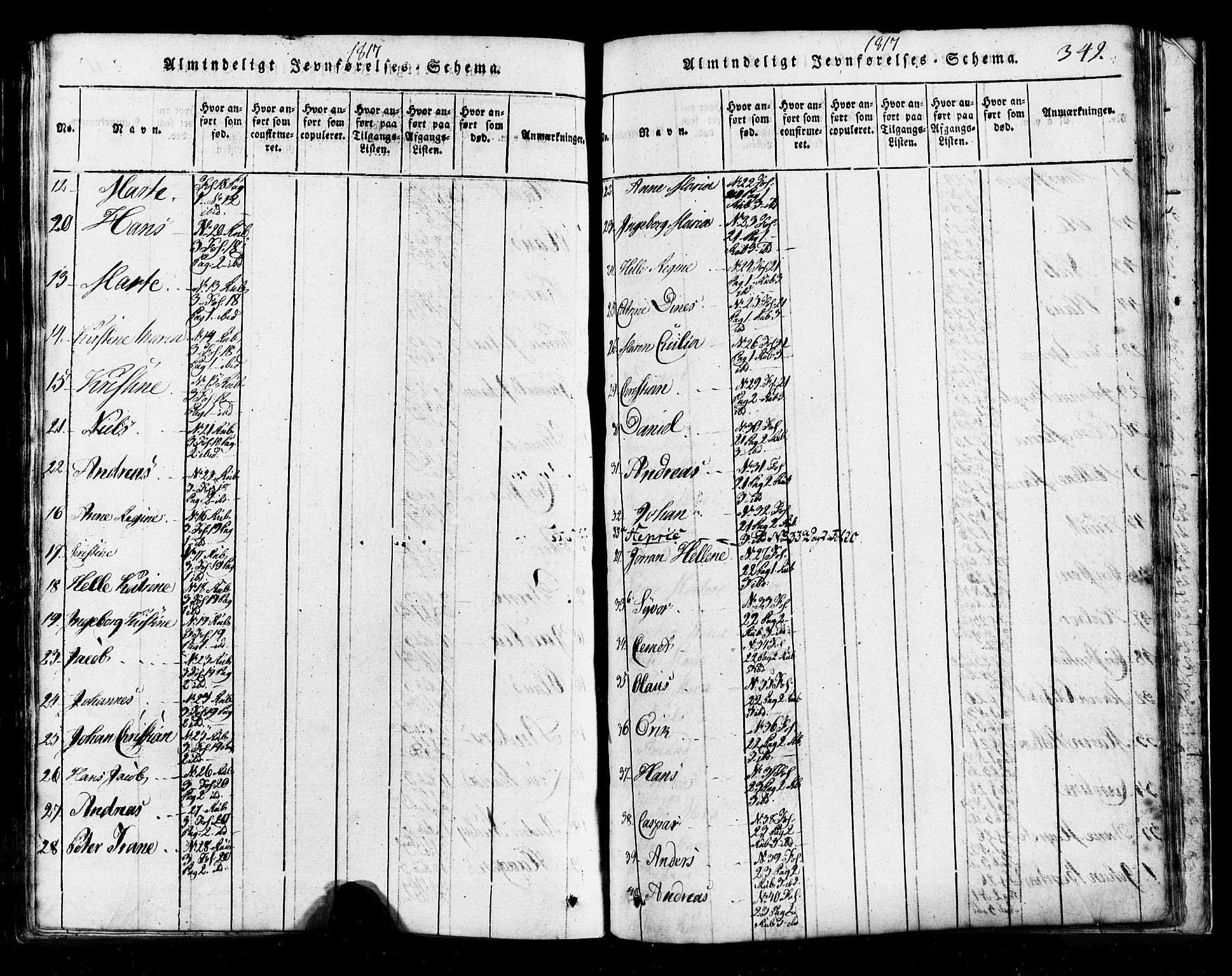 Hurum kirkebøker, AV/SAKO-A-229/G/Ga/L0001: Parish register (copy) no. I 1, 1816-1826, p. 342