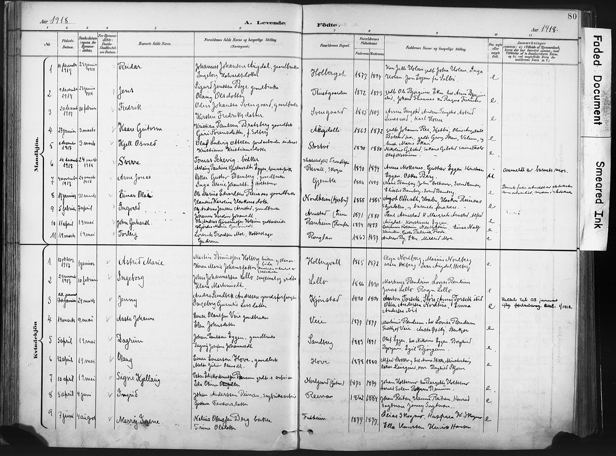 Ministerialprotokoller, klokkerbøker og fødselsregistre - Nord-Trøndelag, SAT/A-1458/717/L0162: Parish register (official) no. 717A12, 1898-1923, p. 80